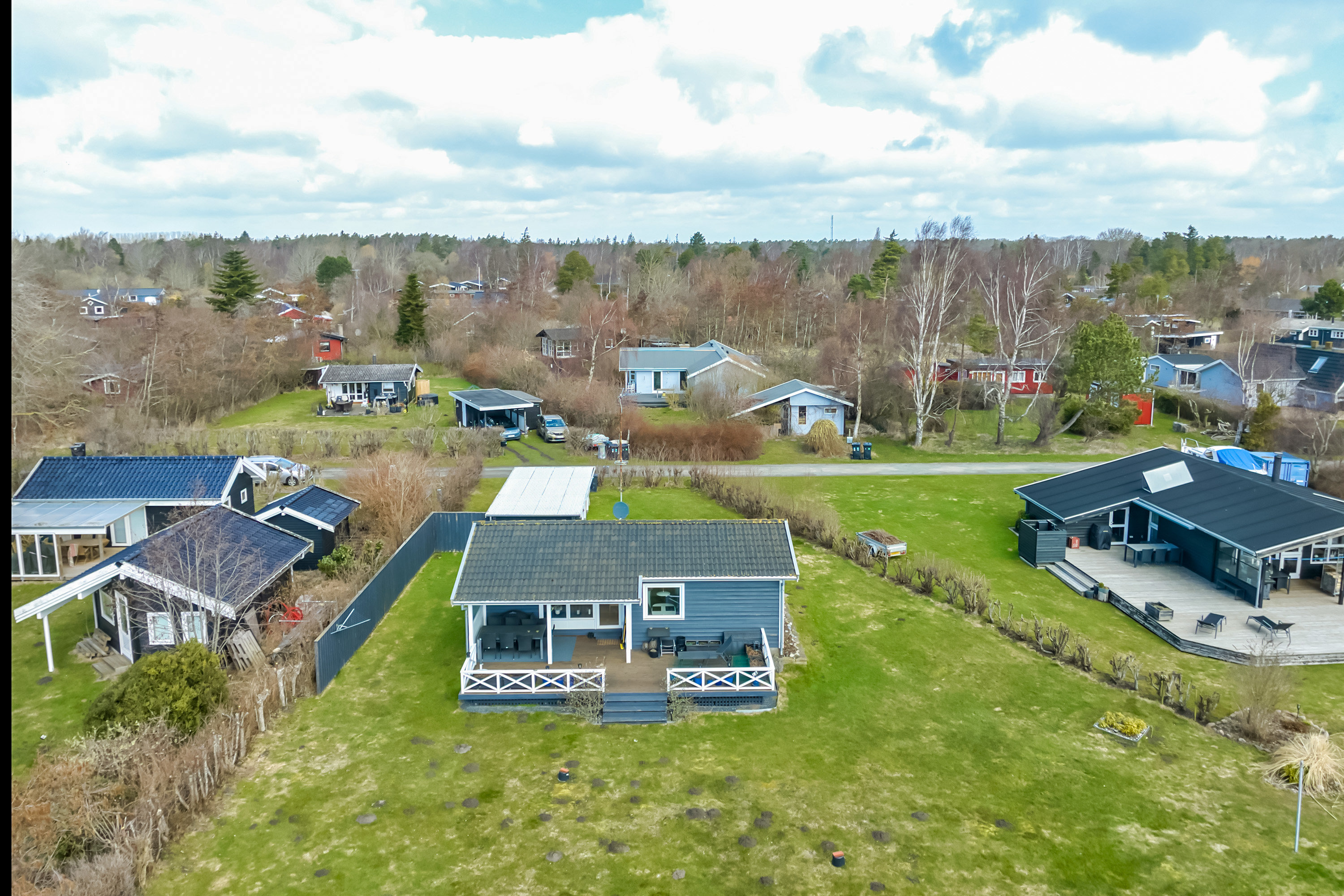 Fremhævet luftfoto billede i fuldskærmstilstand. Billede af Cikorievej 7, Gedesby, 4874 Gedser