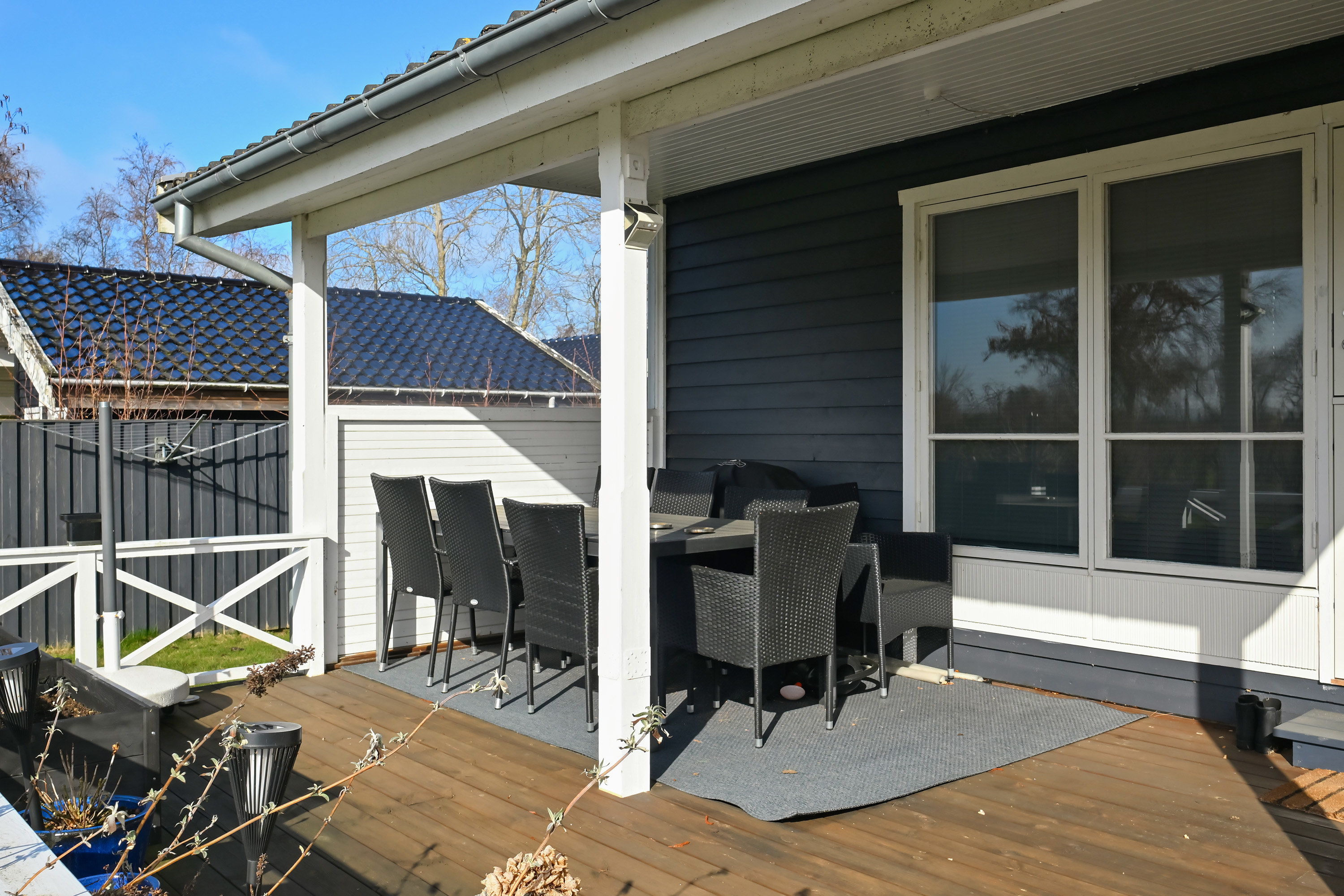 Fremhævet overdækket terrasse billede i fuldskærmstilstand. Billede af Cikorievej 7, Gedesby, 4874 Gedser