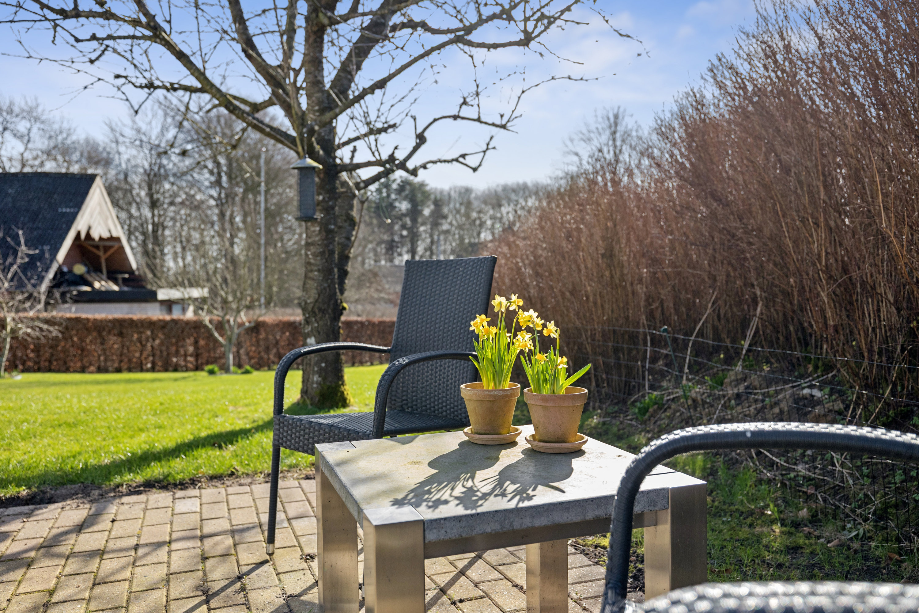 Fremhævet terrasse billede i fuldskærmstilstand. Billede af Aagade 24, Rørbæk, 9500 Hobro