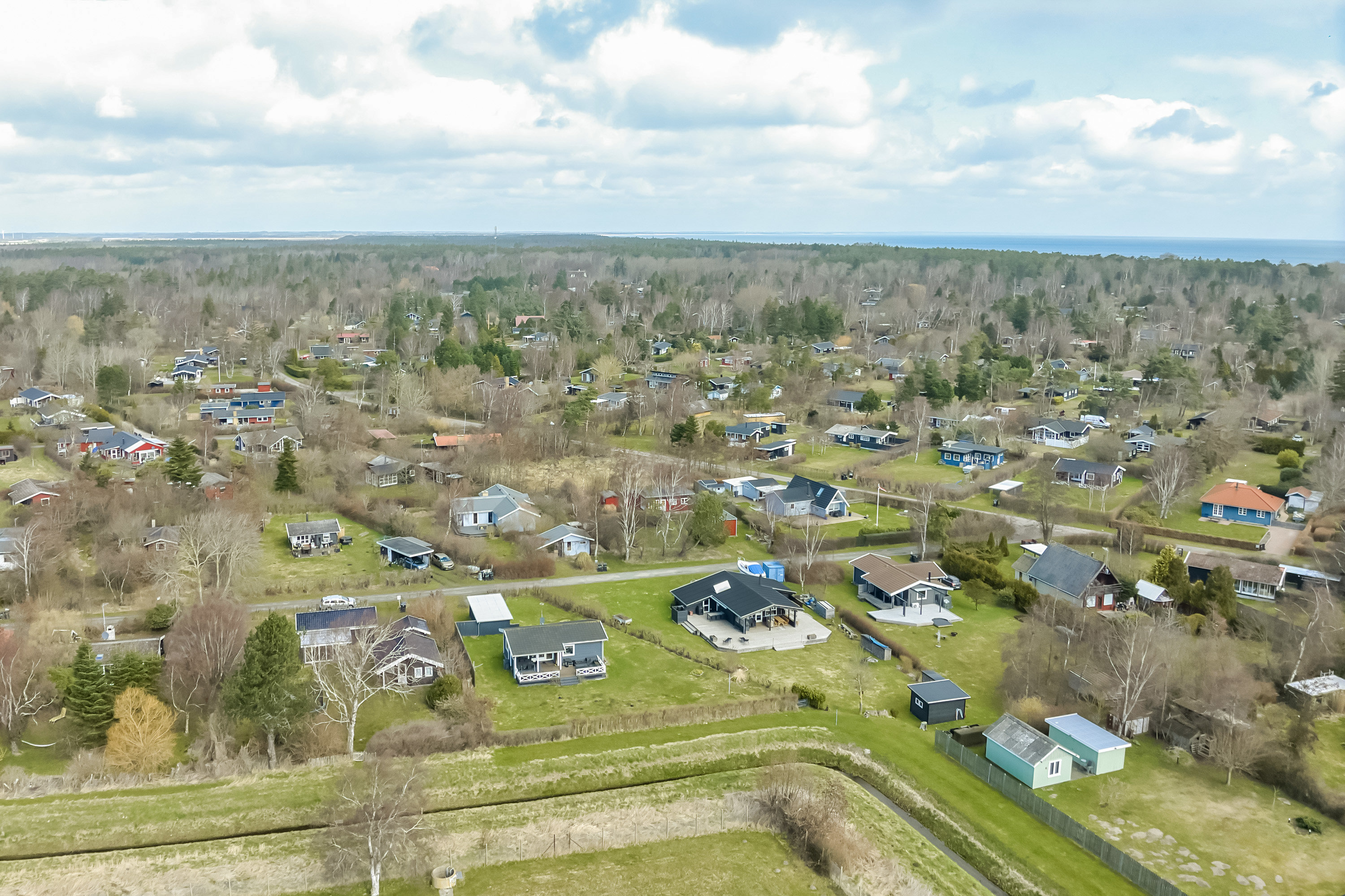 Fremhævet luftfoto billede i fuldskærmstilstand. Billede af Cikorievej 7, Gedesby, 4874 Gedser