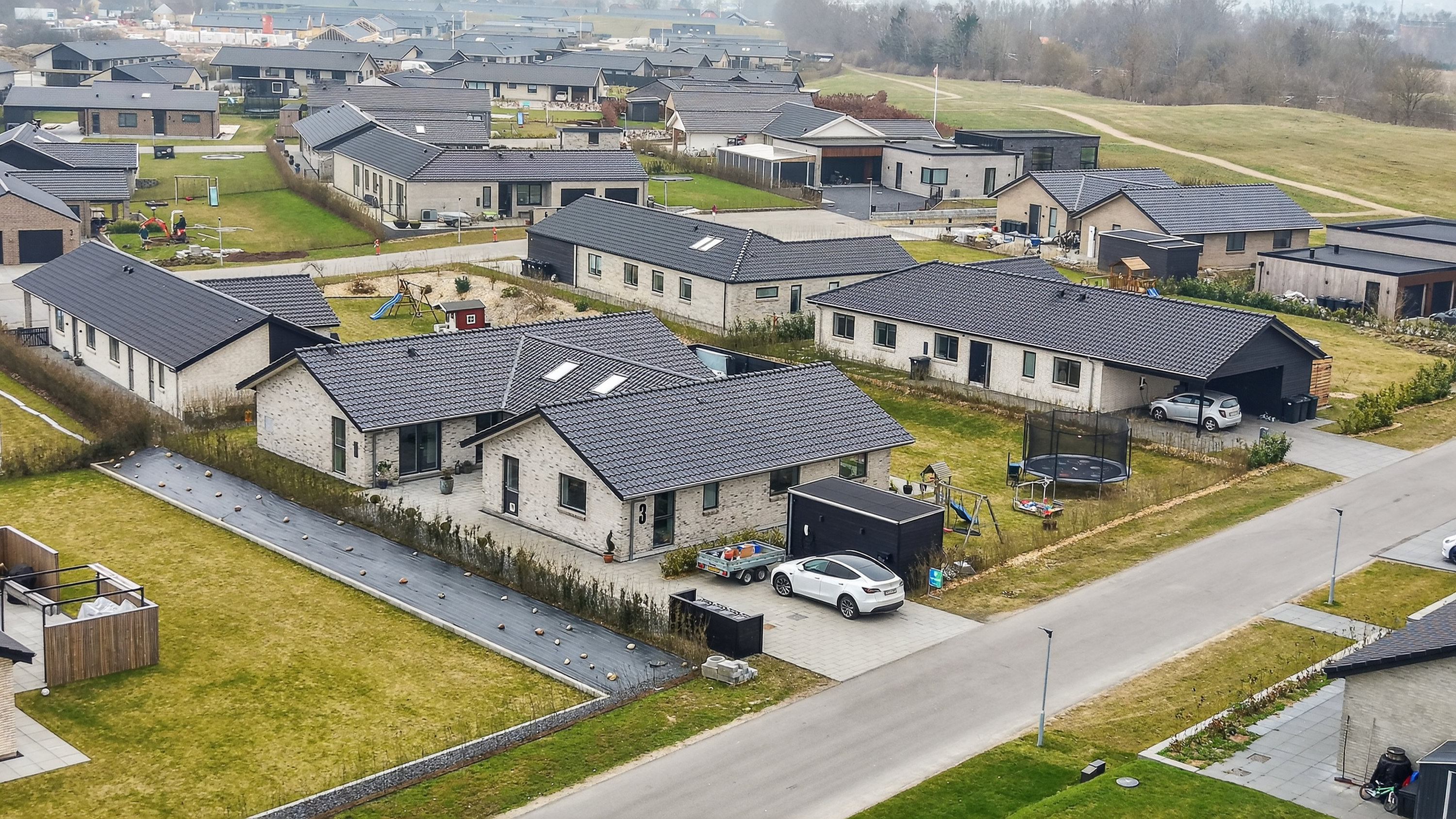 Fremhævet luftfoto billede i fuldskærmstilstand. Billede af Godskes Bakke 3, 4390 Vipperød