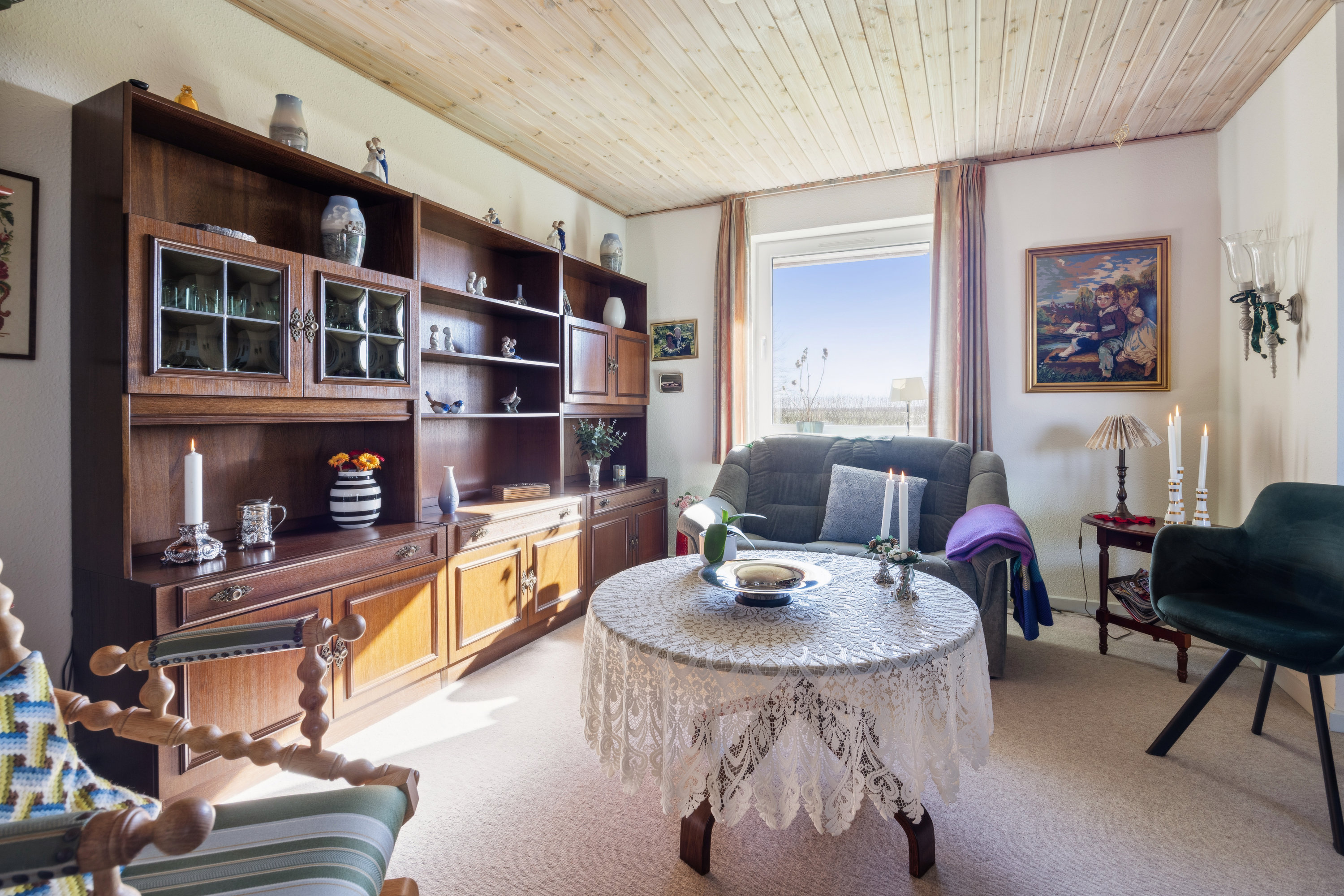 Fremhævet stue billede i fuldskærmstilstand. Billede af Lucernehaven 70, Ulsted, 9370 Hals