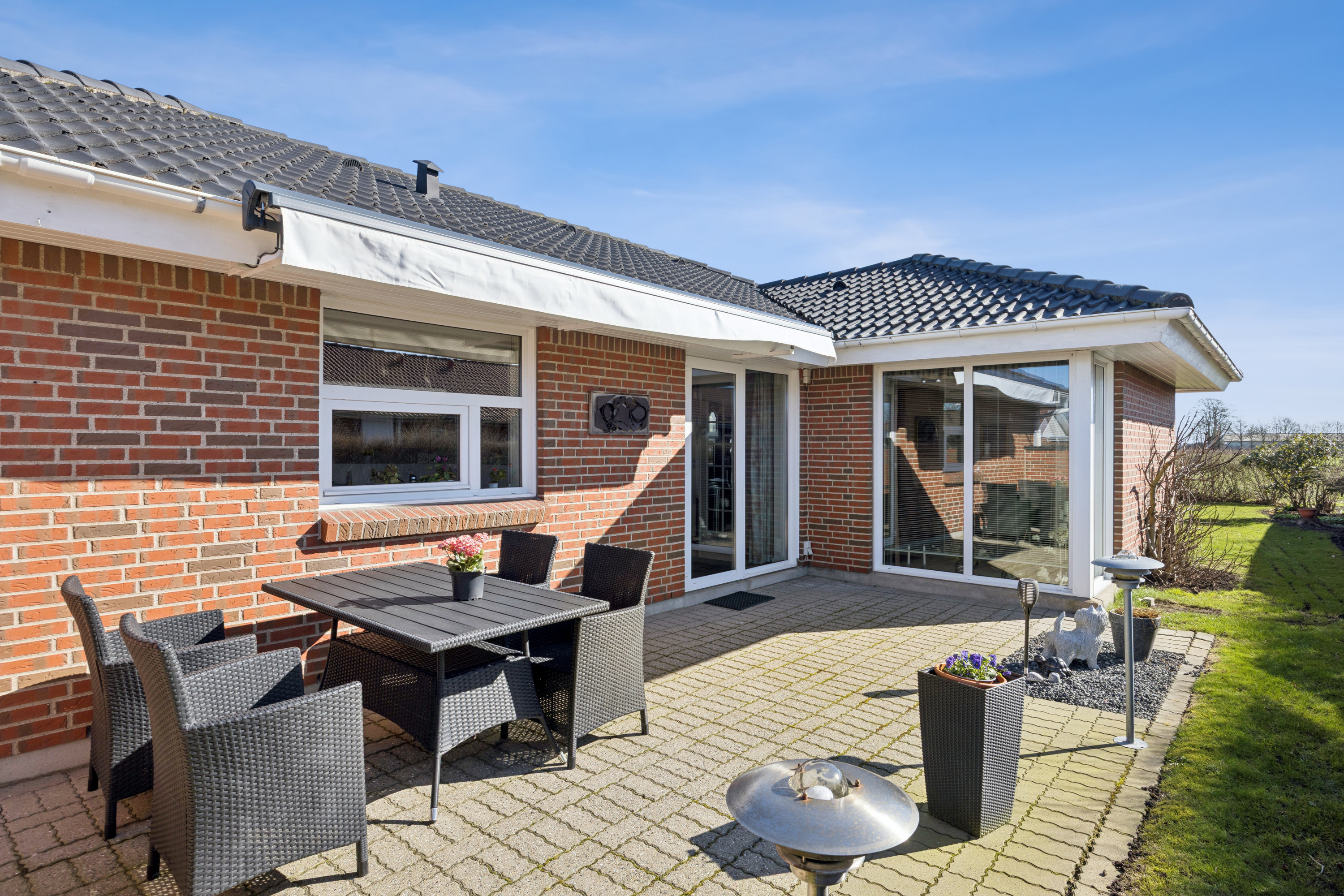 Fremhævet terrasse billede i fuldskærmstilstand. Billede af Lucernehaven 70, Ulsted, 9370 Hals