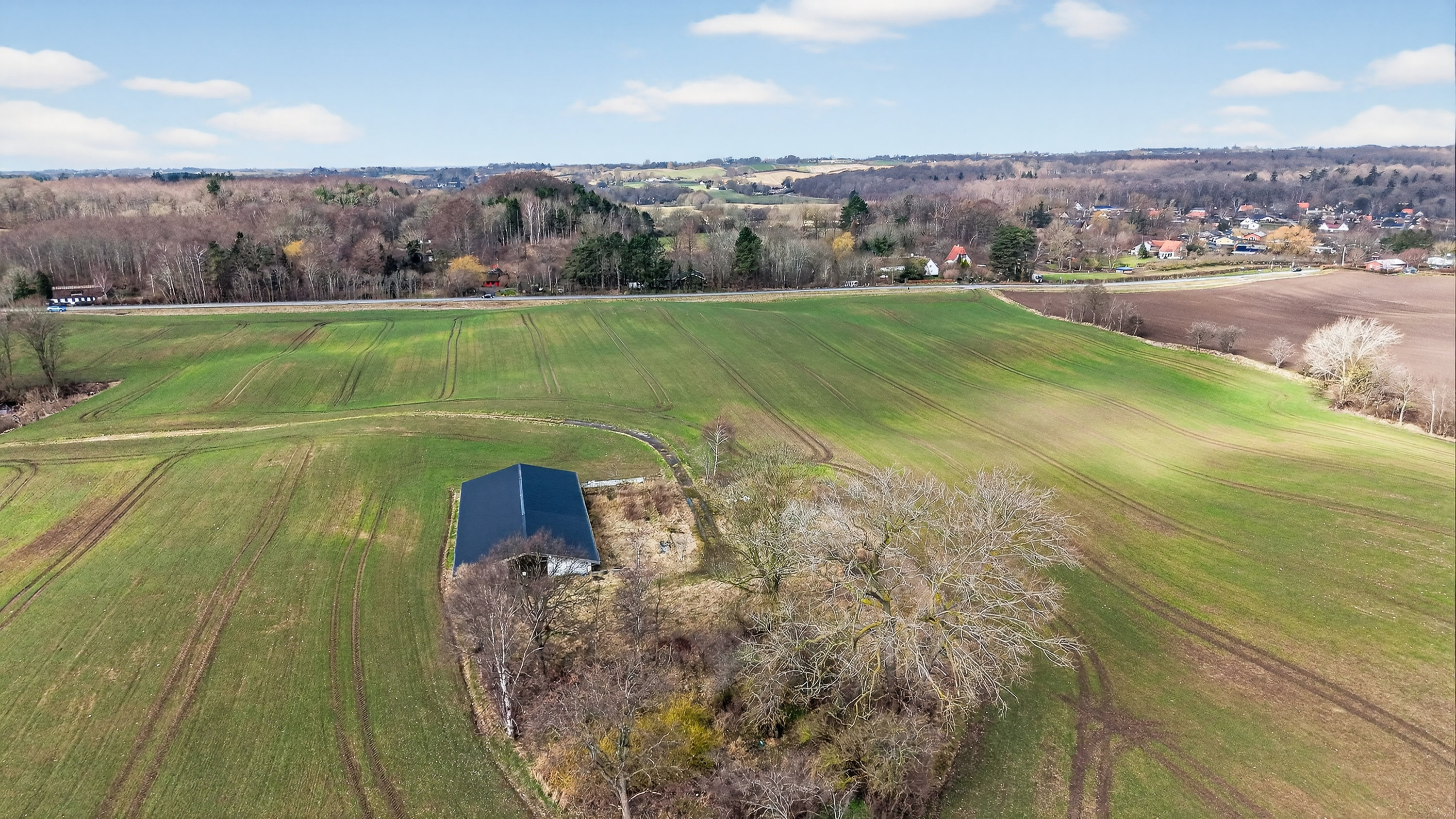 Fremhævet luftfoto billede i fuldskærmstilstand. Billede af Egebjergvej 233, Glostrup Overdrev, 4500 Nykøbing Sj