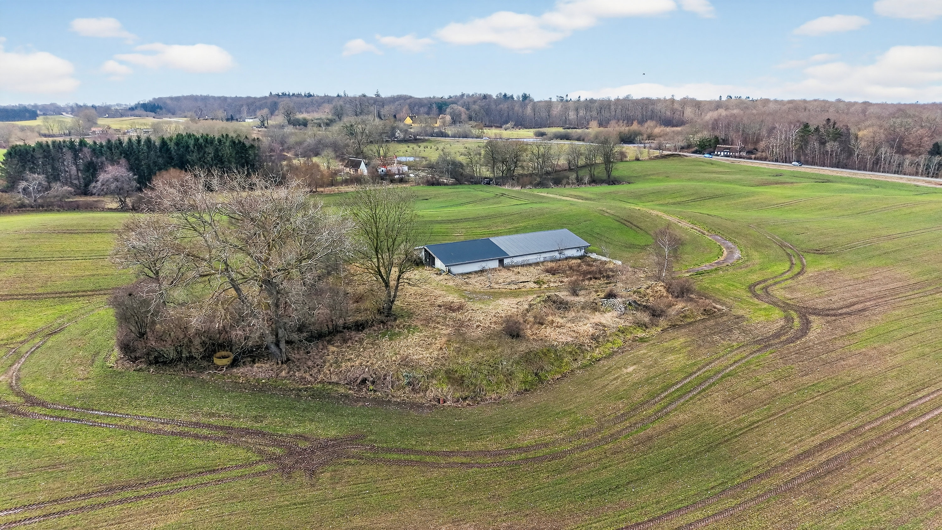 Fremhævet luftfoto billede i fuldskærmstilstand. Billede af Egebjergvej 233, Glostrup Overdrev, 4500 Nykøbing Sj