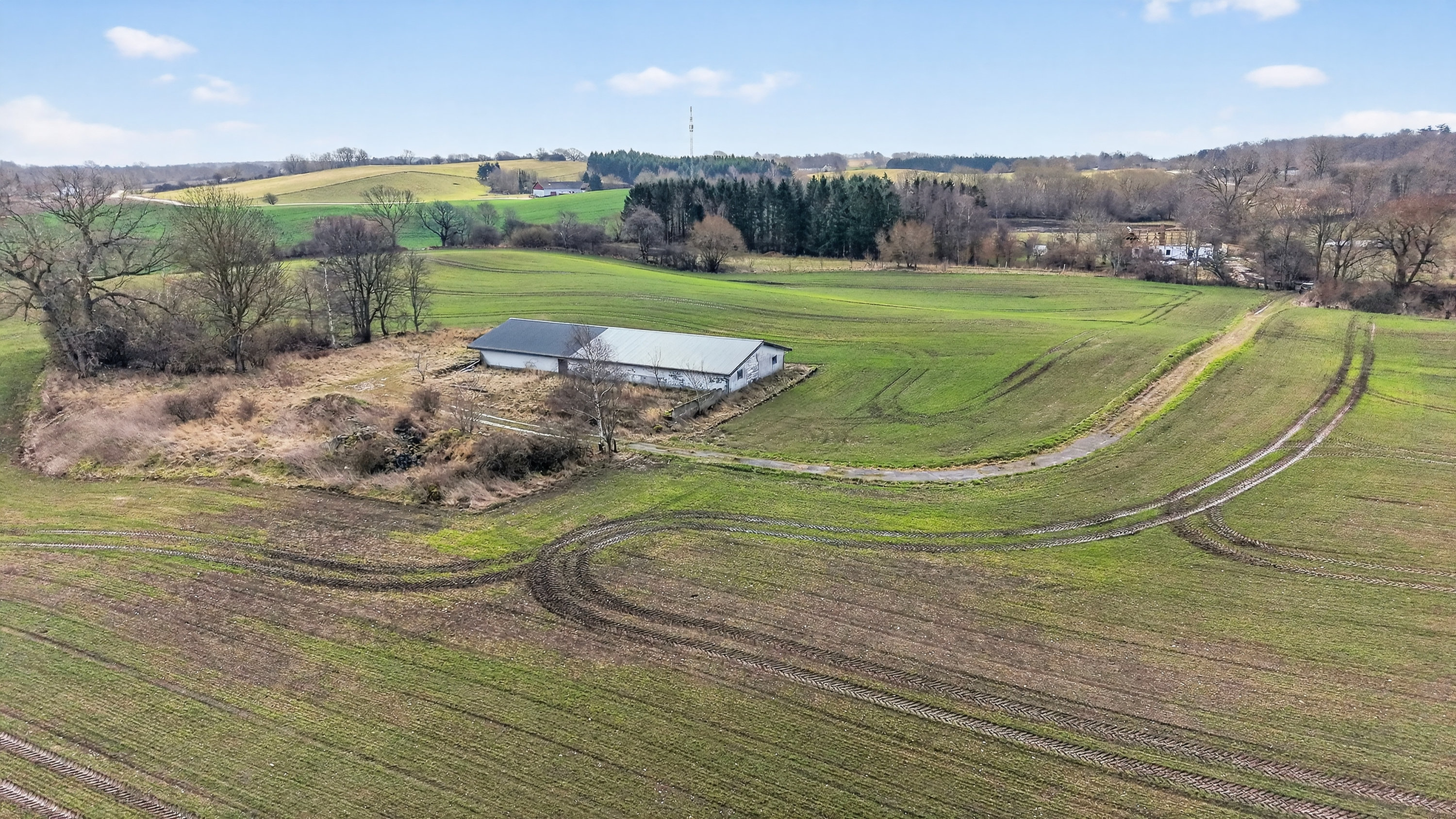 Fremhævet luftfoto billede i fuldskærmstilstand. Billede af Egebjergvej 233, Glostrup Overdrev, 4500 Nykøbing Sj