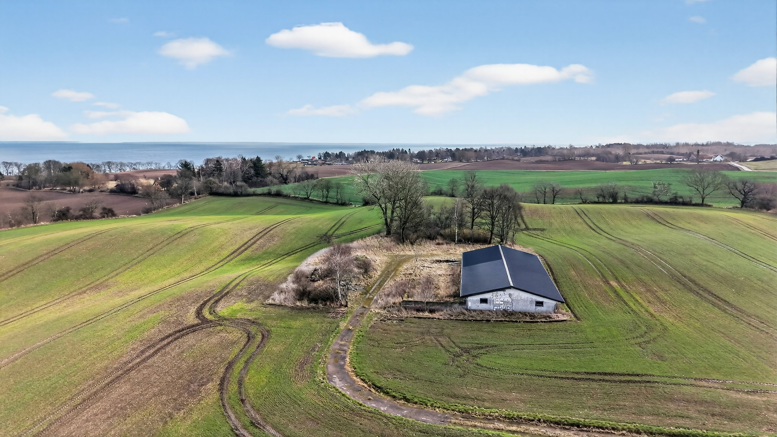 Fremhævet luftfoto billede i fuldskærmstilstand. Billede af Egebjergvej 233, Glostrup Overdrev, 4500 Nykøbing Sj