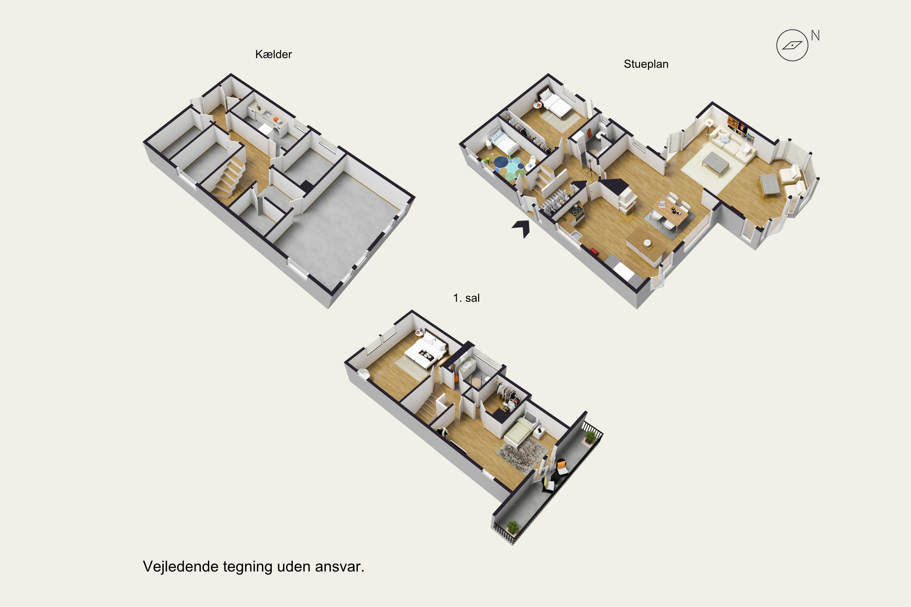 Plantegninger billede af Hvidehusvej 36, 3450 Allerød