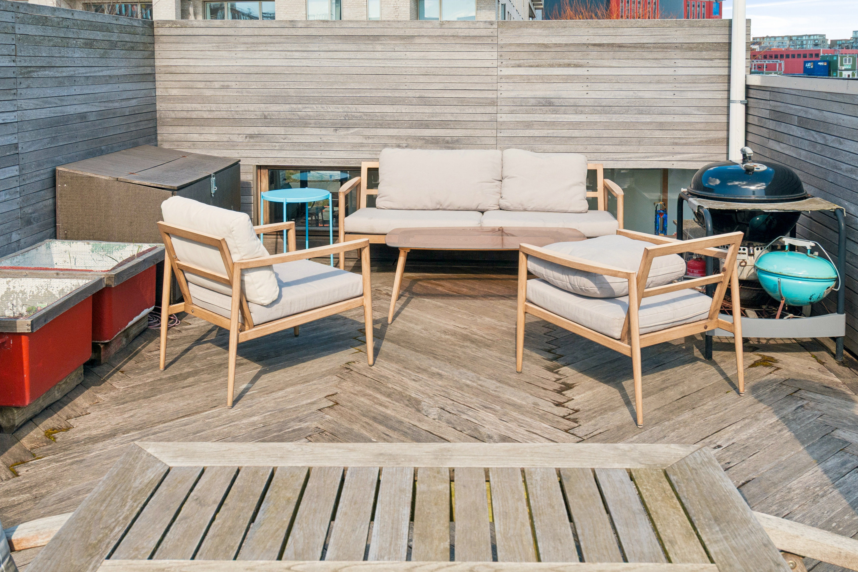 Fremhævet terrasse billede i fuldskærmstilstand. Billede af Linus Paulings Vej 1, 2450 København SV