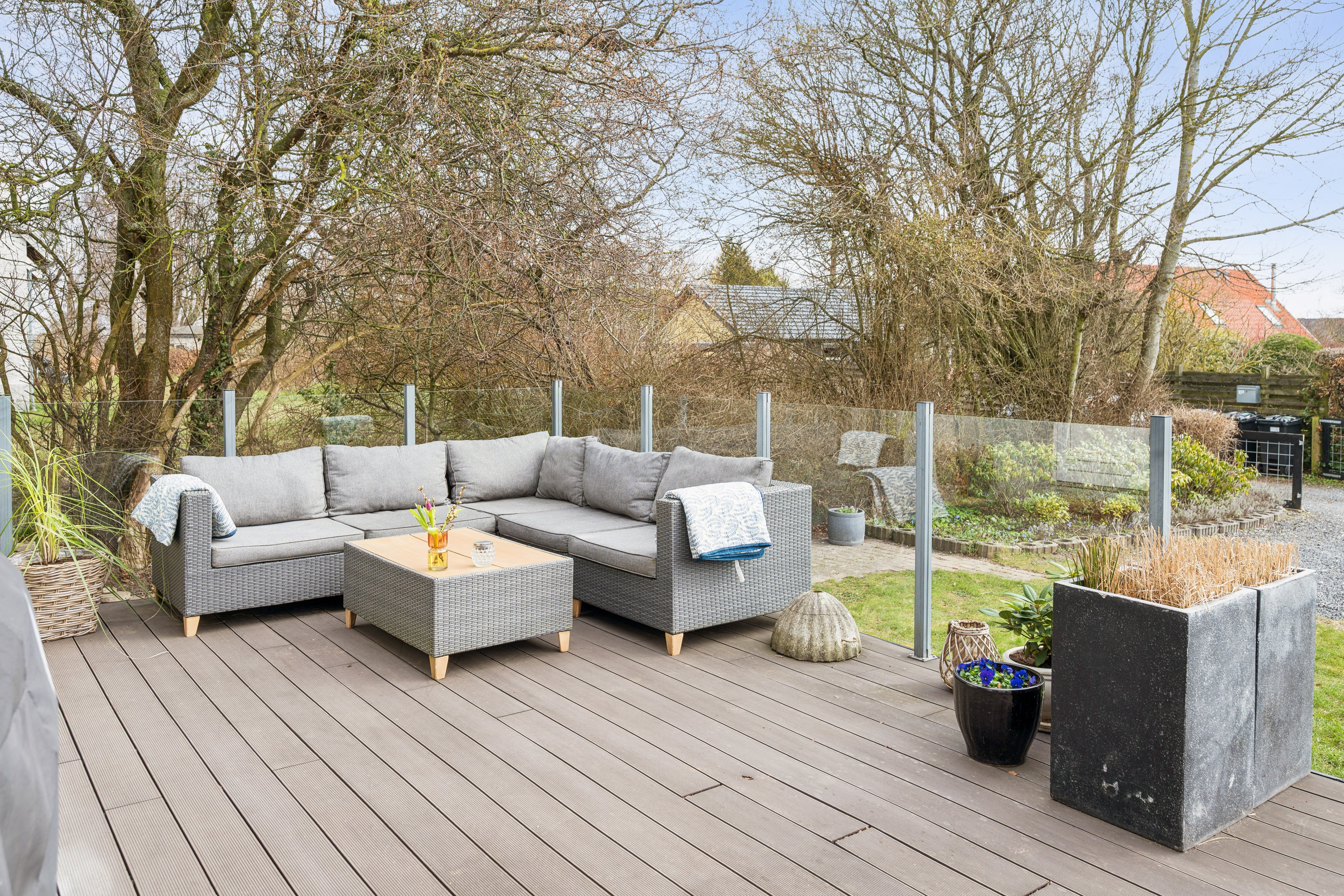 Fremhævet terrasse billede i fuldskærmstilstand. Billede af Tålforvej 2B, 8250 Egå