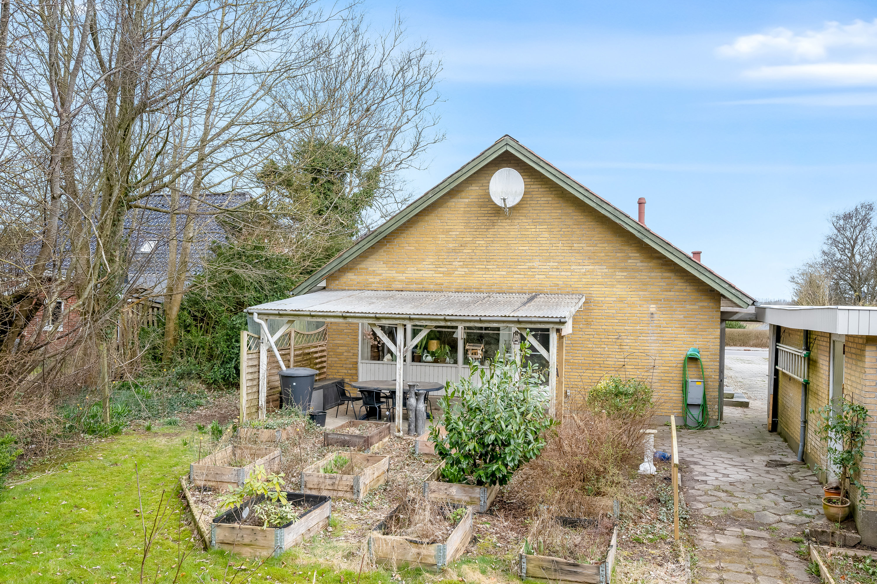 Fremhævet overdækket terrasse billede i fuldskærmstilstand. Billede af Krusbjergvej 29, 6870 Ølgod