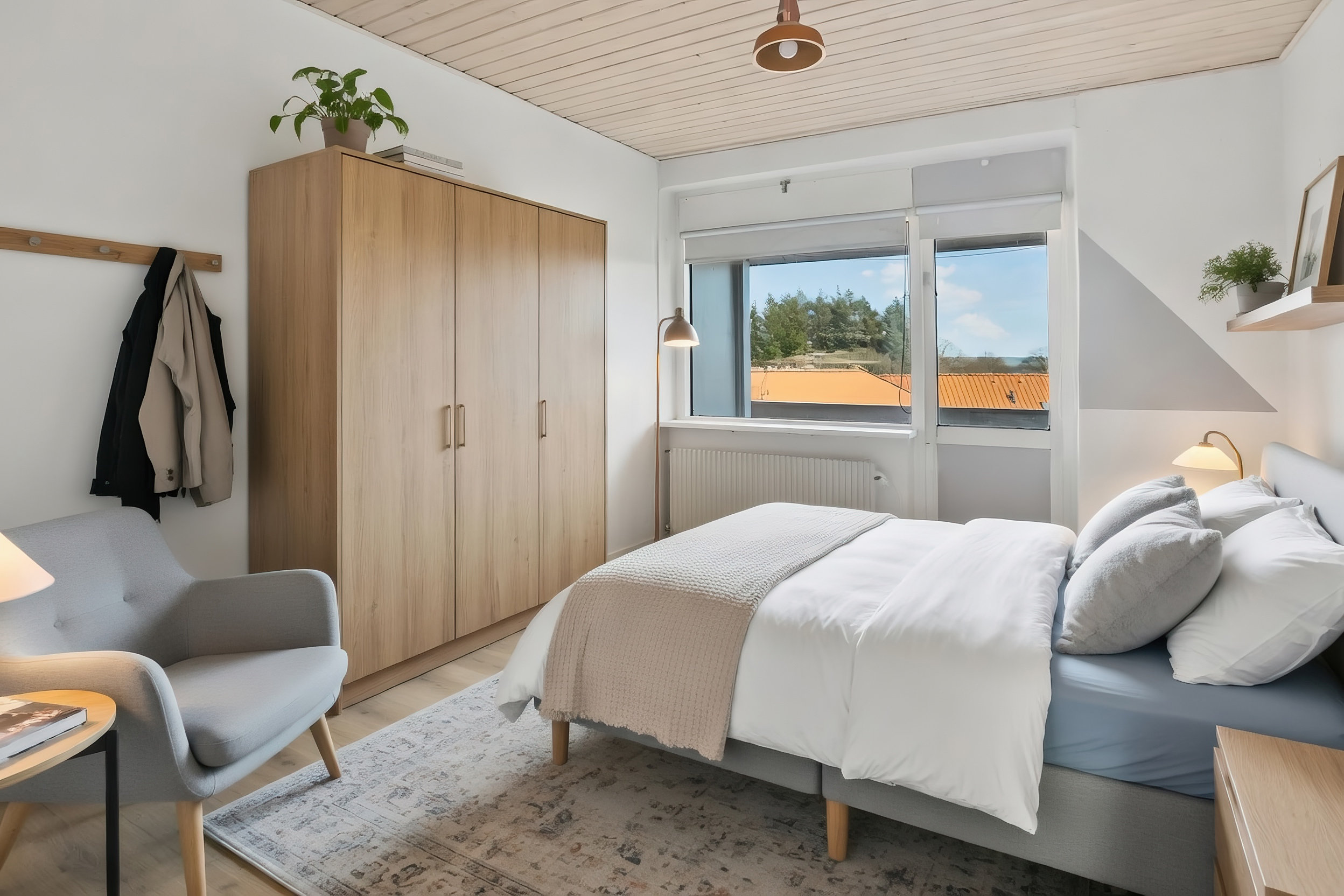 Fremhævet soveværelse billede i fuldskærmstilstand. Billede af Ligustervej 35, 8600 Silkeborg