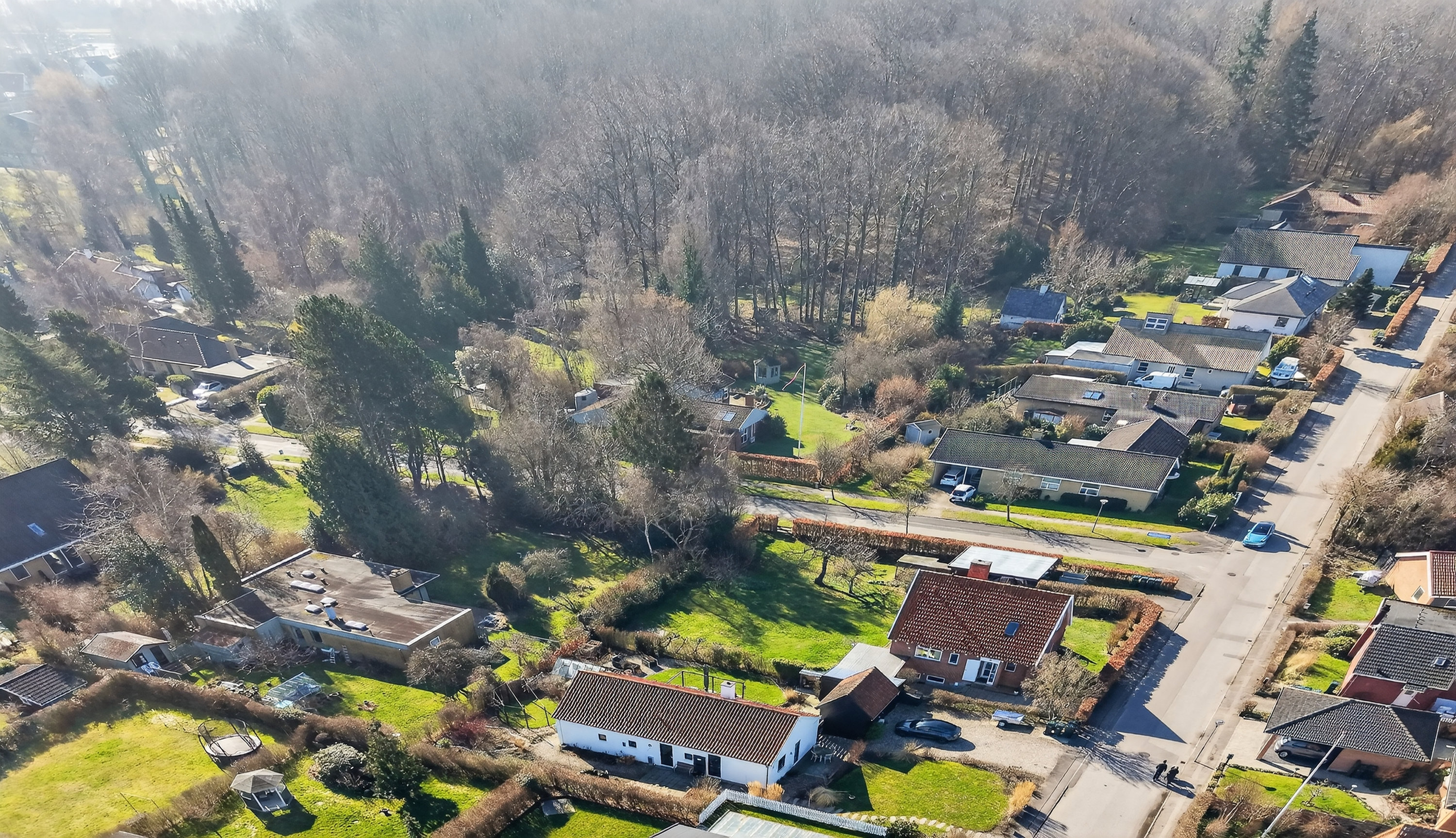 Fremhævet luftfoto billede i fuldskærmstilstand. Billede af Dr Schadsvej 11, 4500 Nykøbing Sj