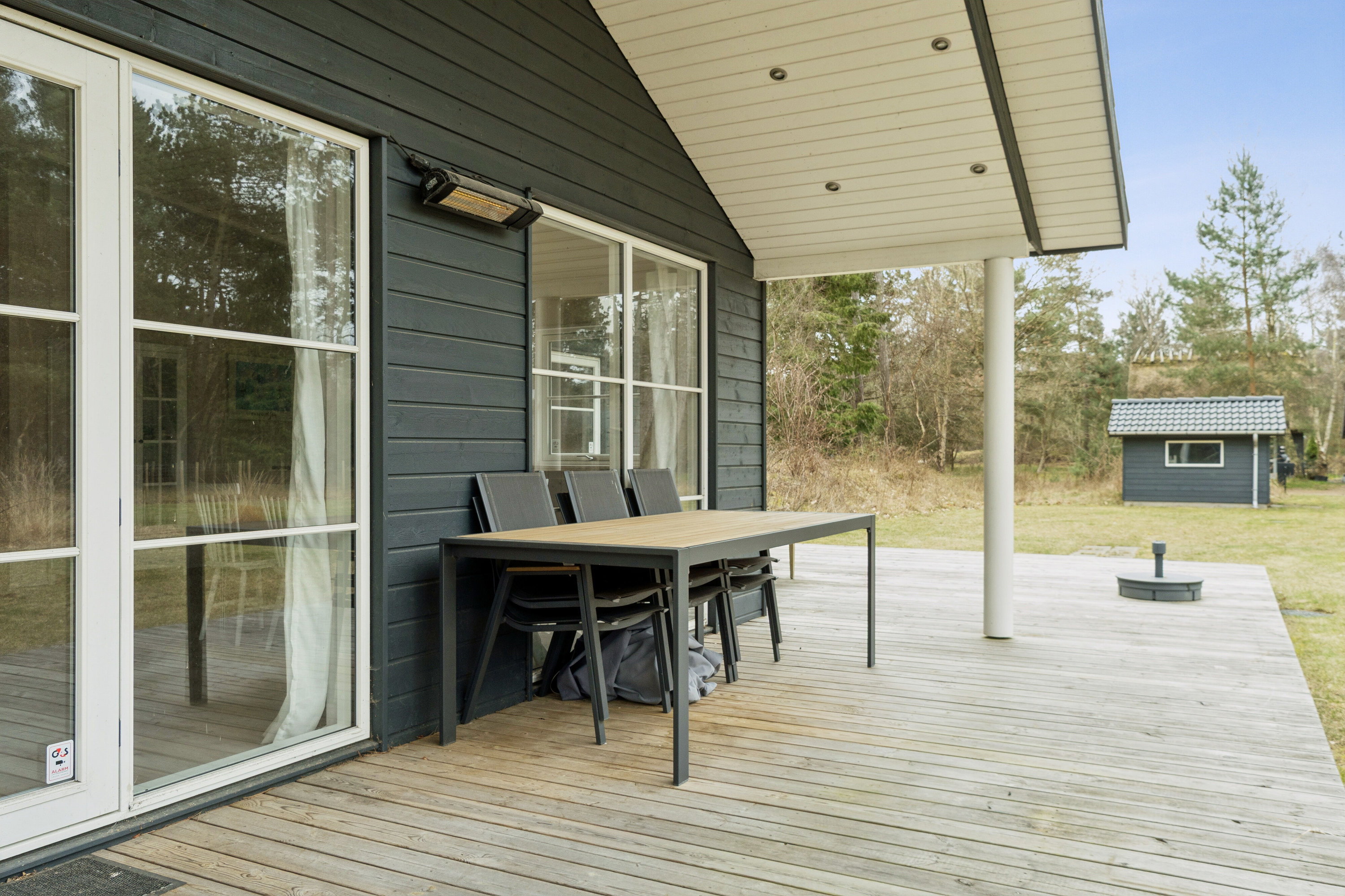 Fremhævet overdækket terrasse billede i fuldskærmstilstand. Billede af Ved Kanalen 2, Bjerge Sydstrand, 4480 Store Fuglede