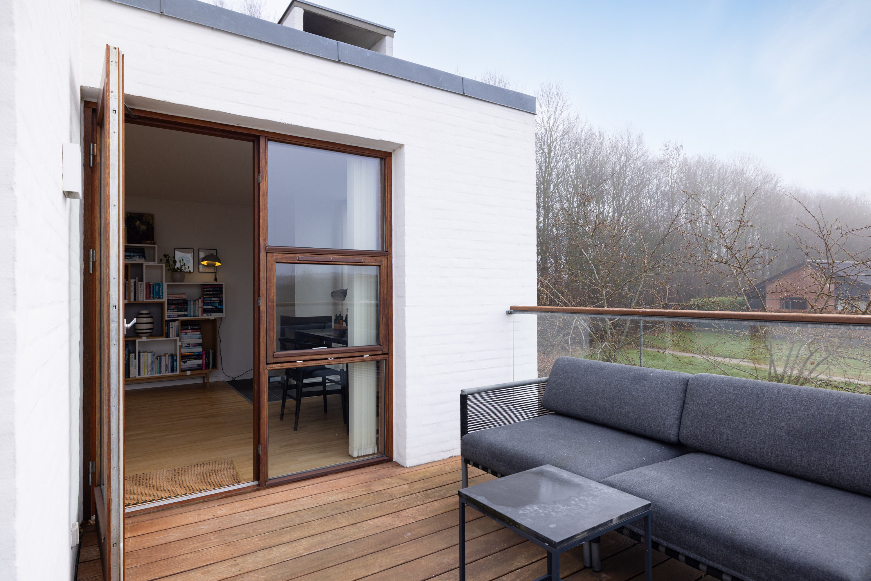 Fremhævet tagterrasse billede i fuldskærmstilstand. Billede af Nymarks Allé 77, 8320 Mårslet