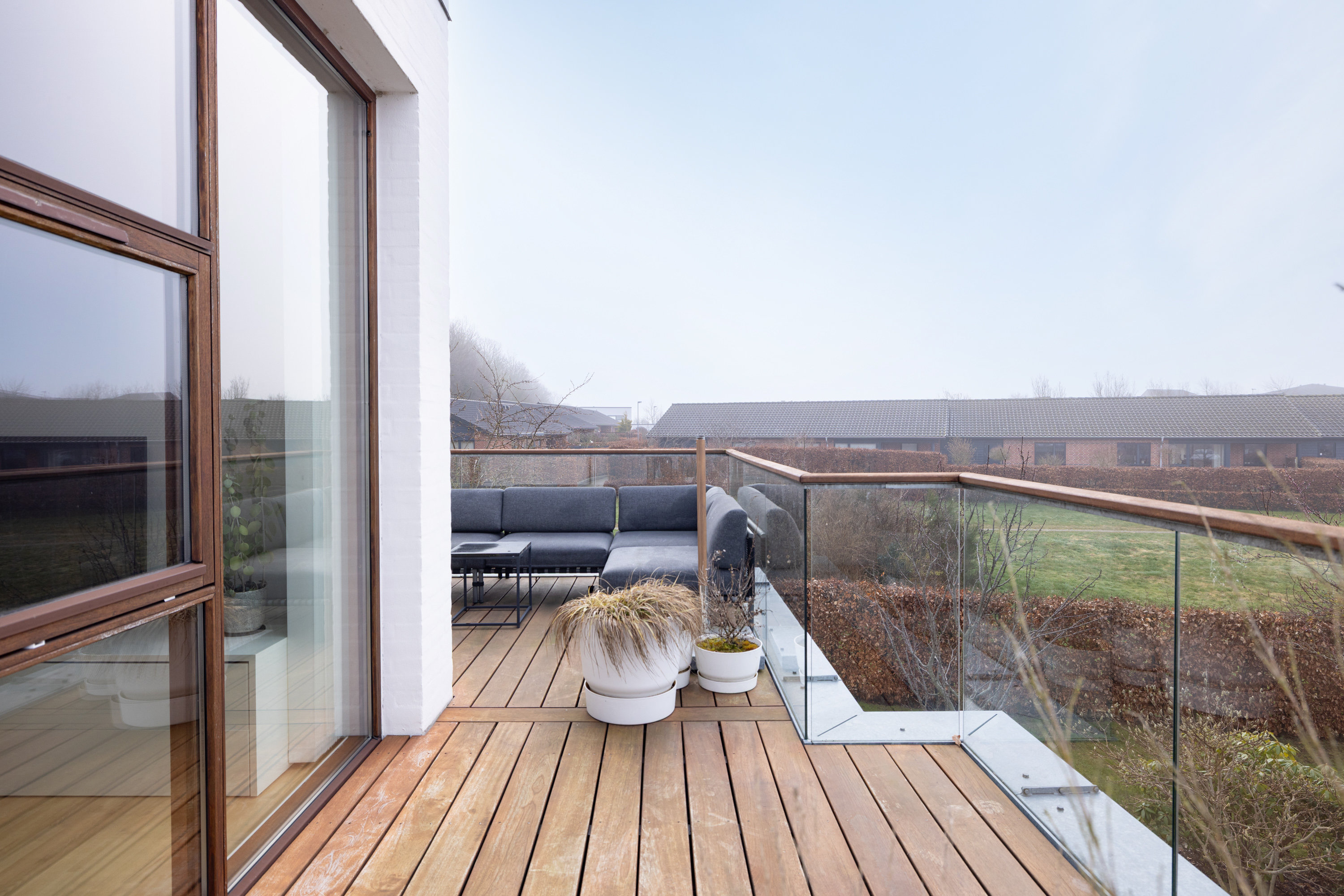 Fremhævet tagterrasse billede i fuldskærmstilstand. Billede af Nymarks Allé 77, 8320 Mårslet