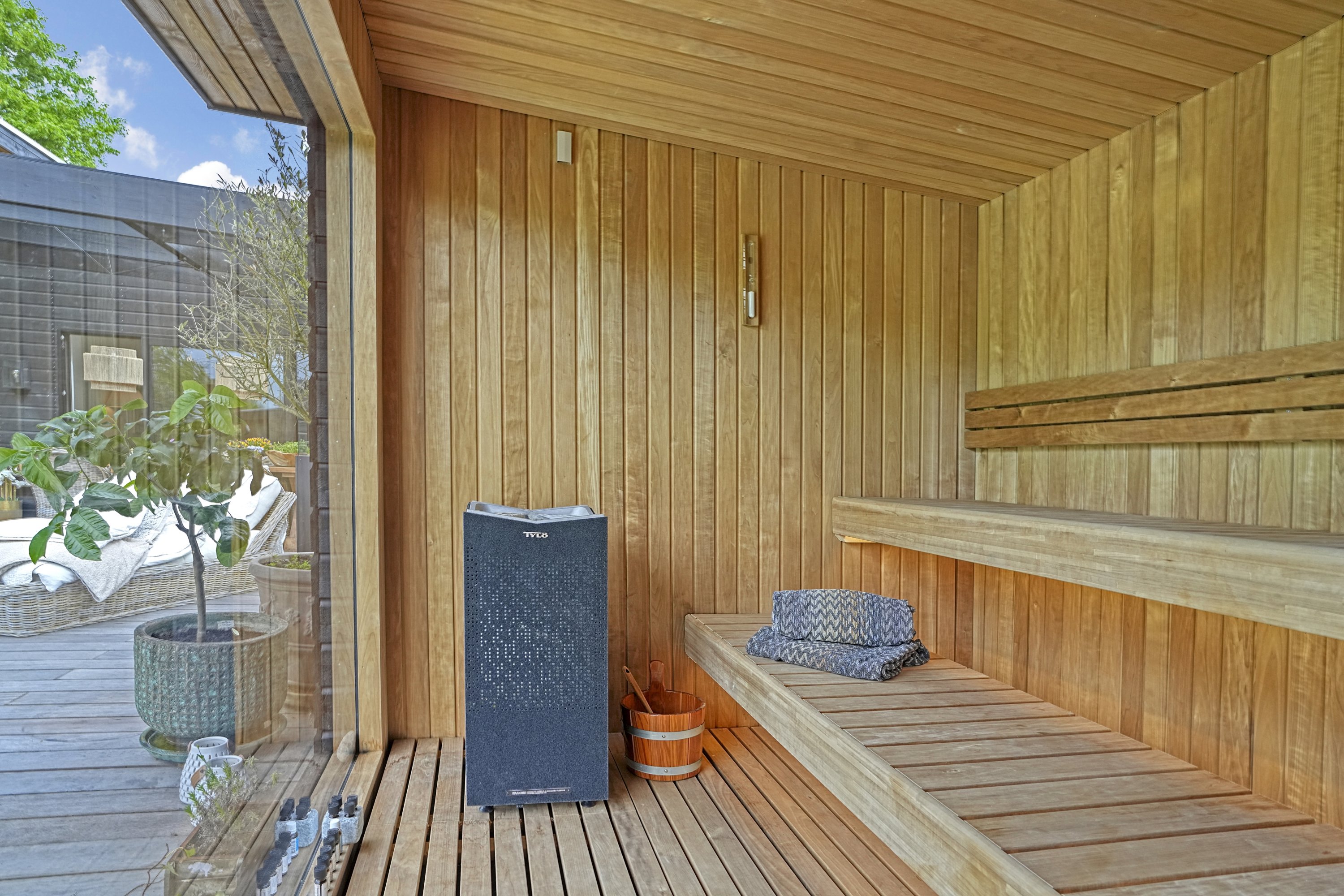 Fremhævet sauna billede i fuldskærmstilstand. Billede af Thorshøjvænge 4, 3100 Hornbæk