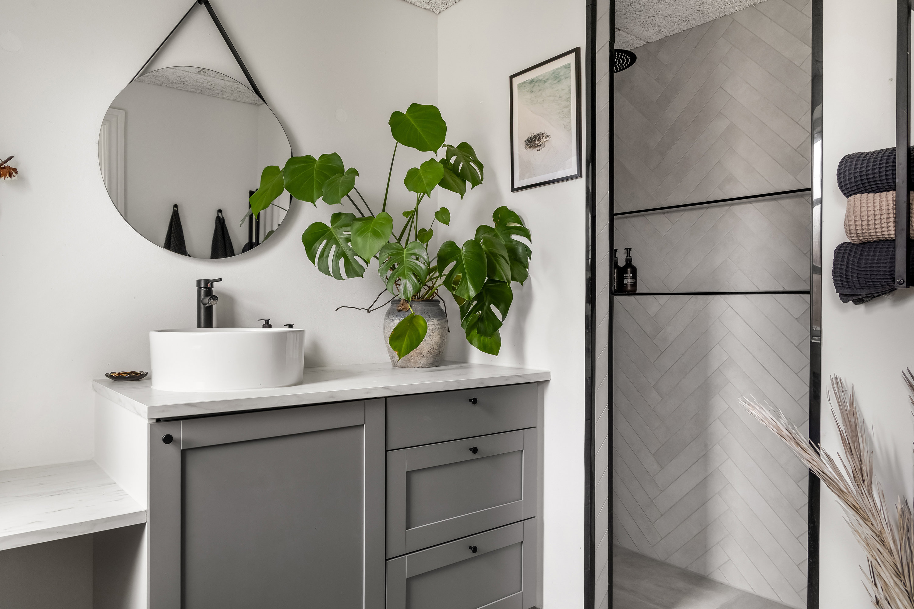 Fremhævet badeværelse billede i fuldskærmstilstand. Billede af Hasselvej 2, Jørlunde, 3550 Slangerup