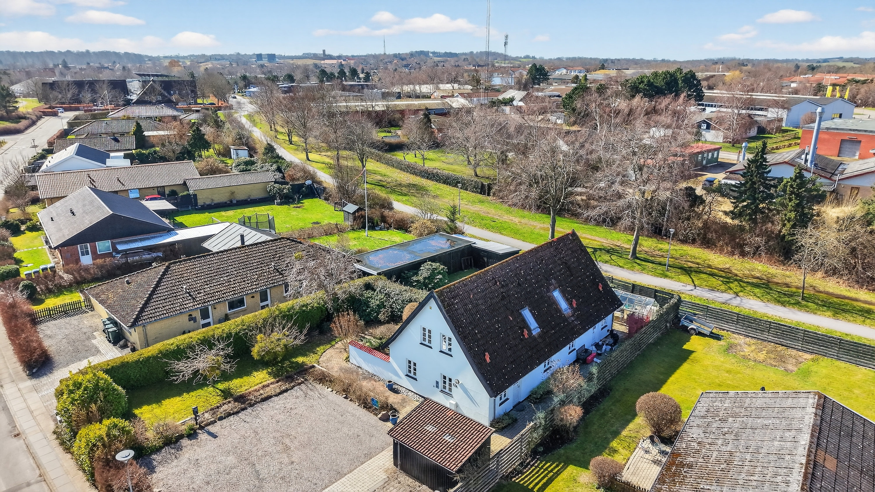 Fremhævet luftfoto billede i fuldskærmstilstand. Billede af Digterparken 17A, 4500 Nykøbing Sj