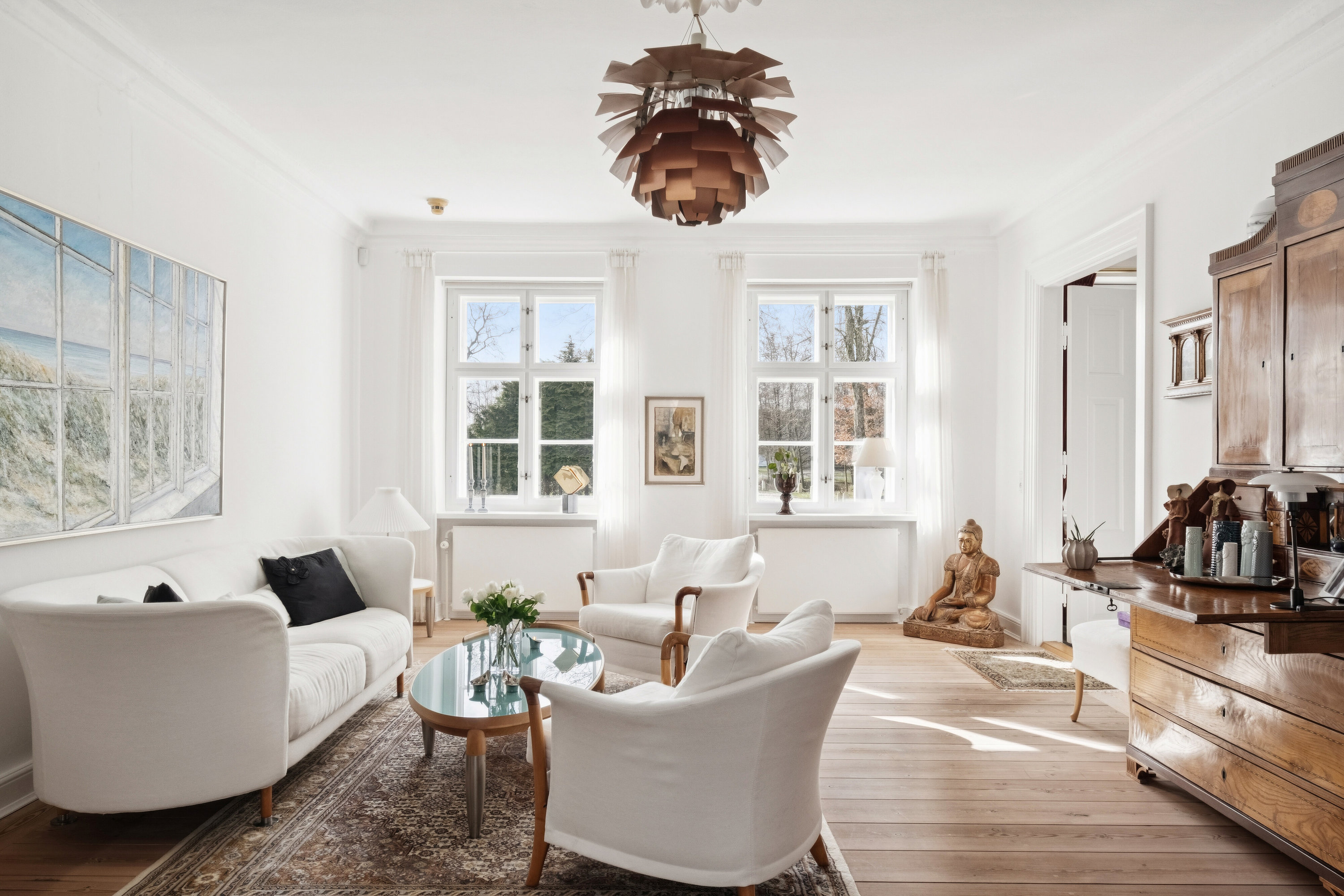 Fremhævet stue billede i fuldskærmstilstand. Billede af Fuglsigvej 161, 9800 Hjørring