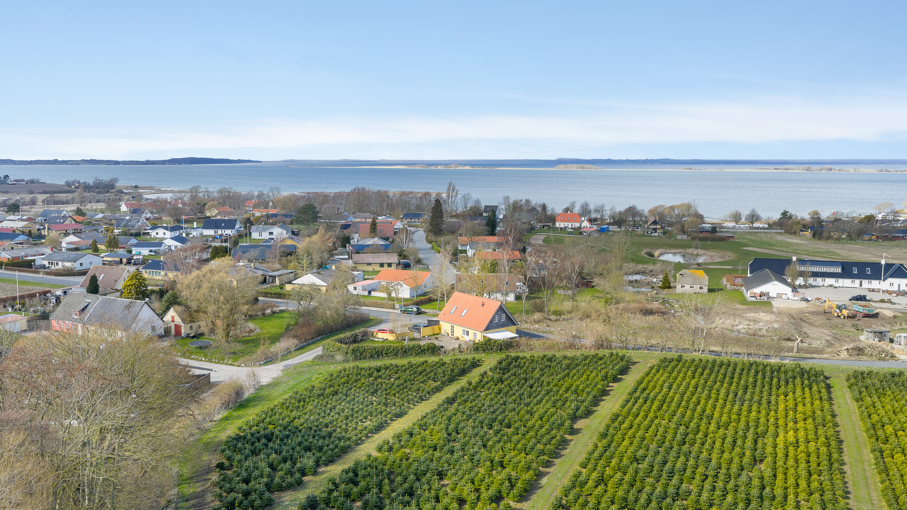 Fremhævet luftfoto billede i fuldskærmstilstand. Billede af Ramsevej 1, Bøjden, 5600 Faaborg