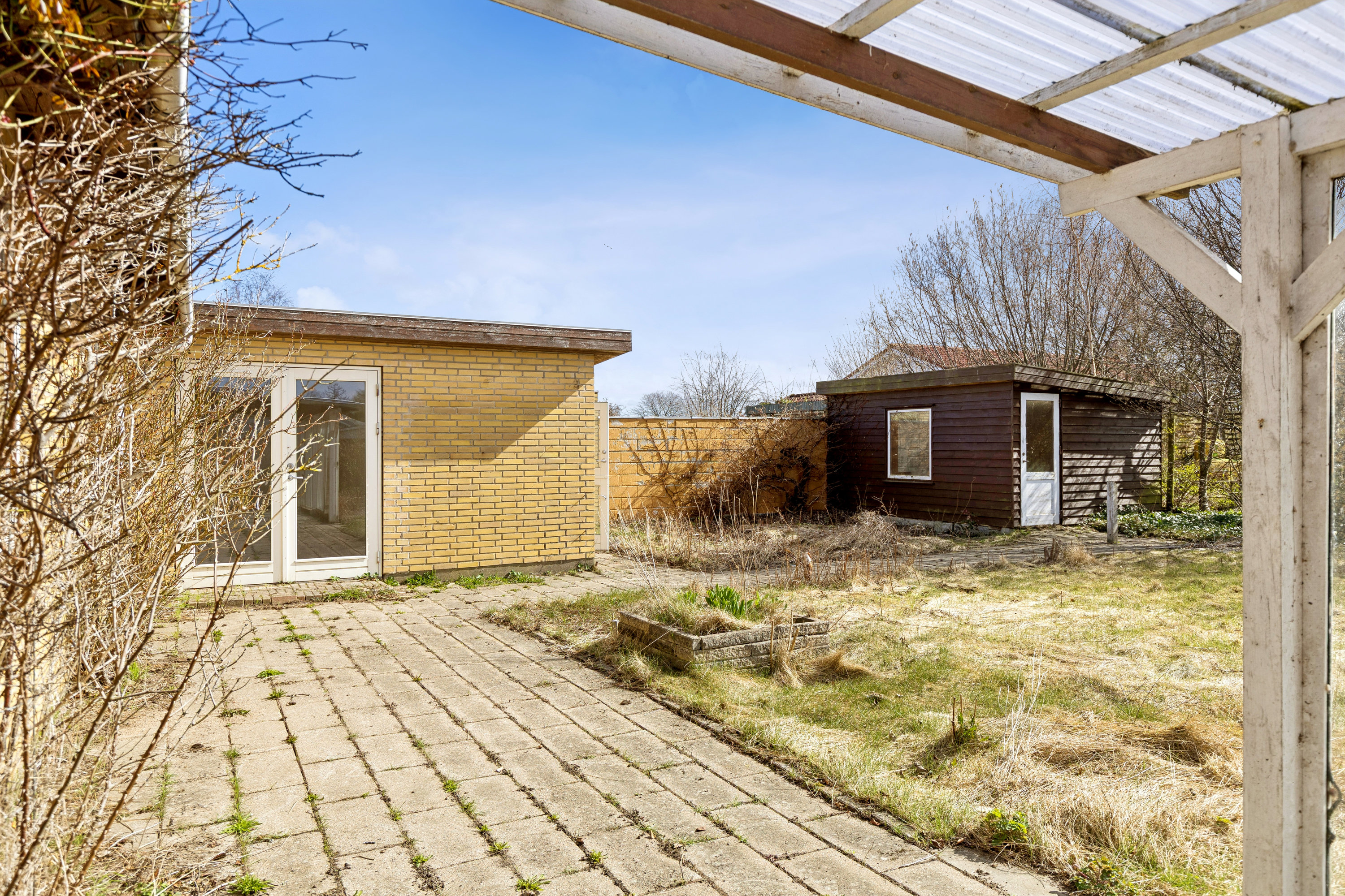 Fremhævet terrasse billede i fuldskærmstilstand. Billede af Elmkær 14, 4534 Hørve