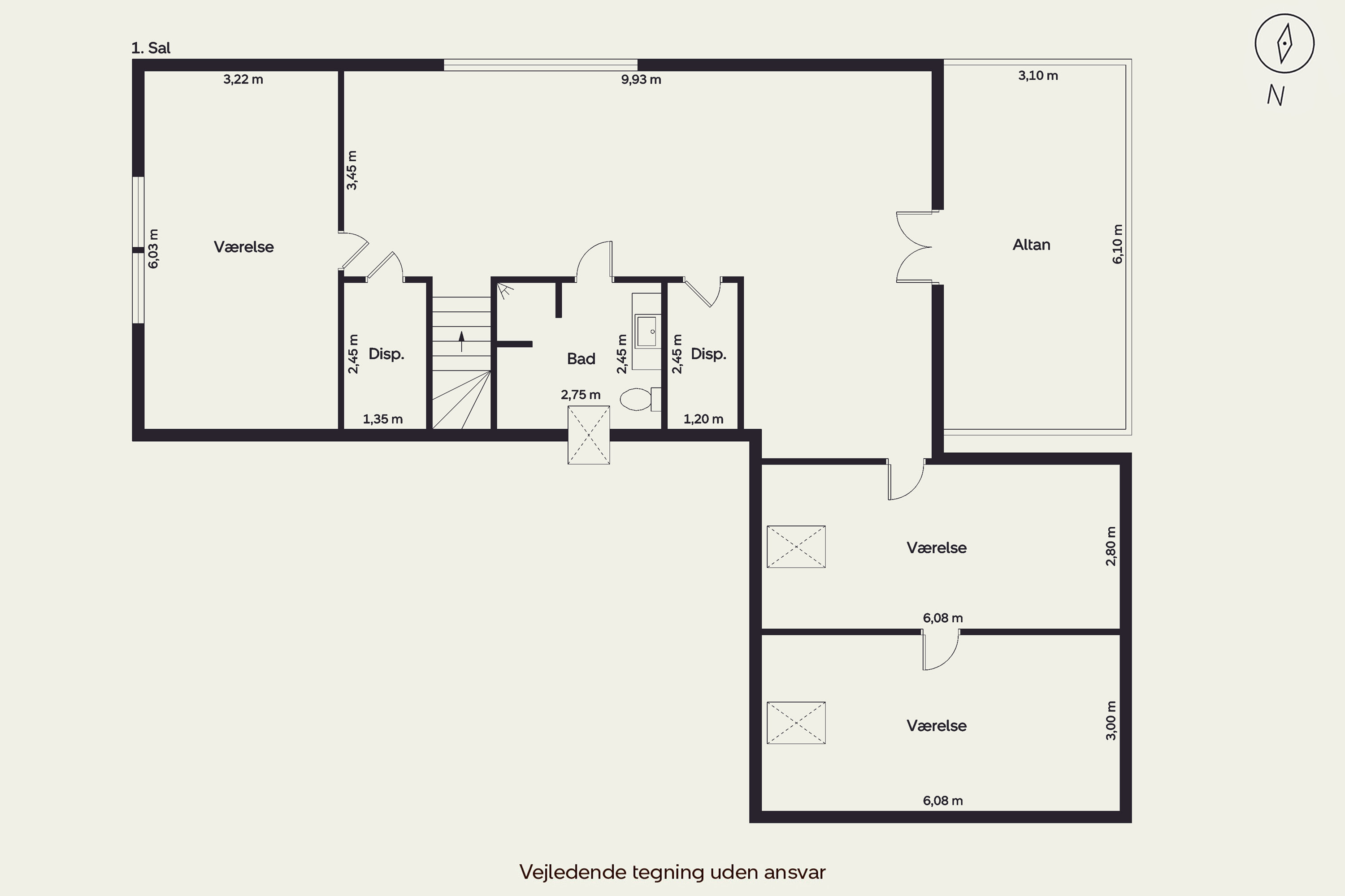 Plantegninger billede af Nyvej 91, 5690 Tommerup
