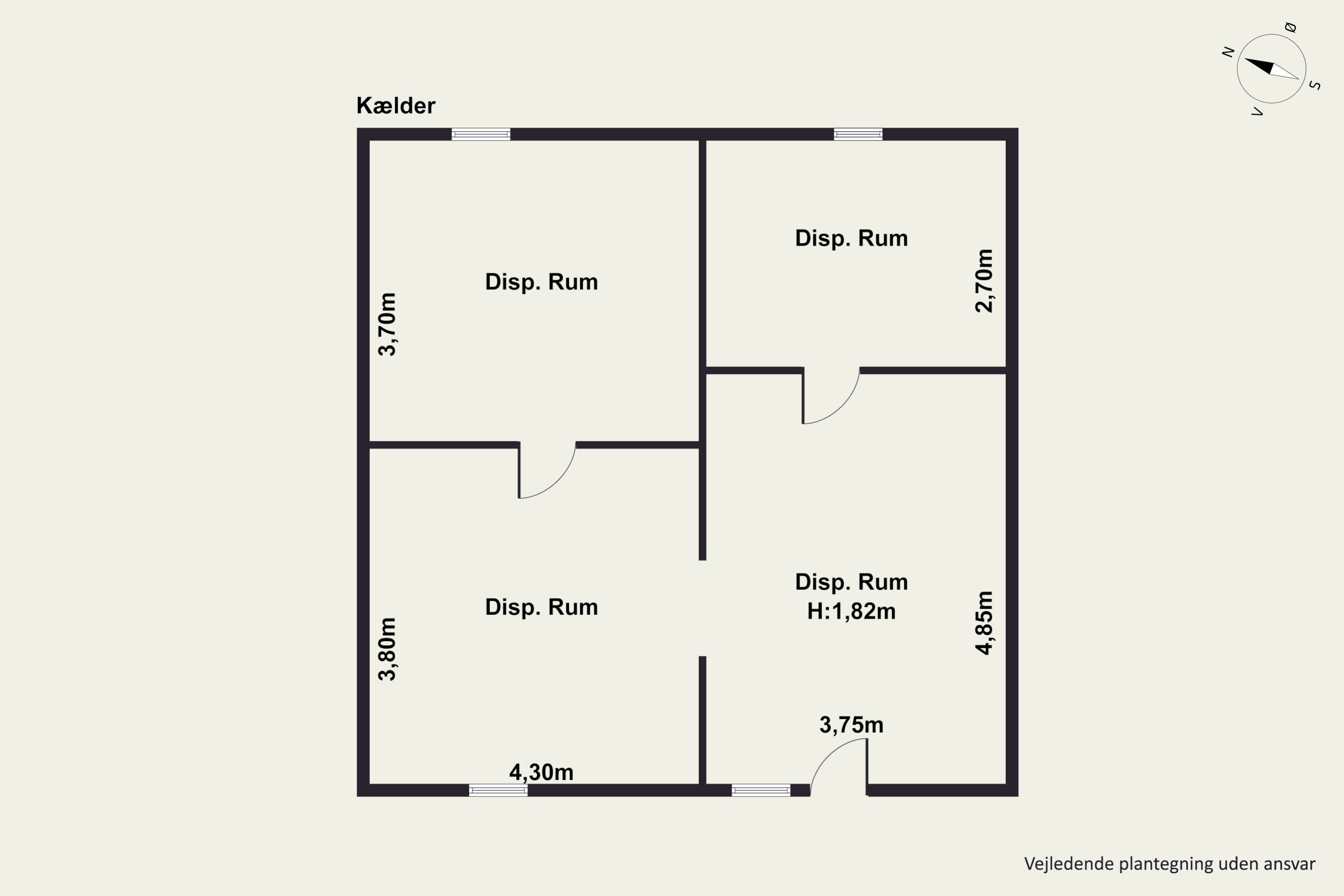 Plantegninger billede af Aagade 13B, Vegger, 9240 Nibe