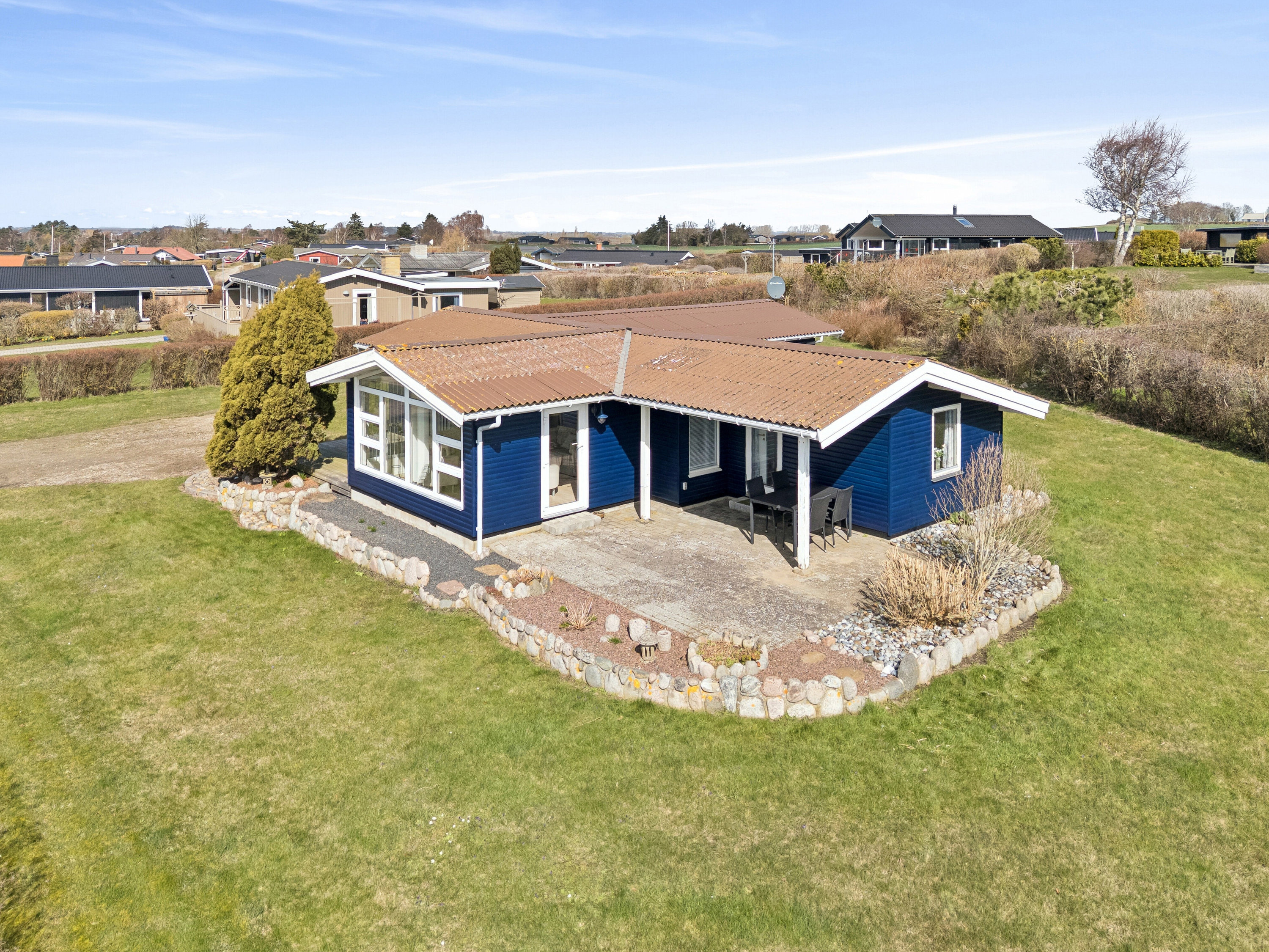 Fremhævet set fra haven billede i fuldskærmstilstand. Billede af Huginsvej 20, Drøsselbjerg, 4200 Slagelse