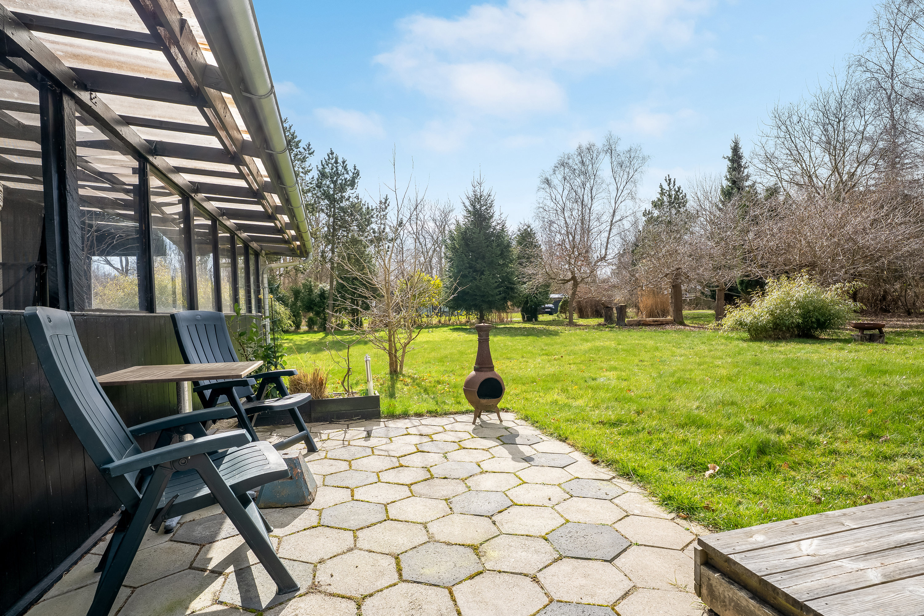 Fremhævet terrasse billede i fuldskærmstilstand. Billede af Hummingen Strandvej 32, Hummingen, 4983 Dannemare