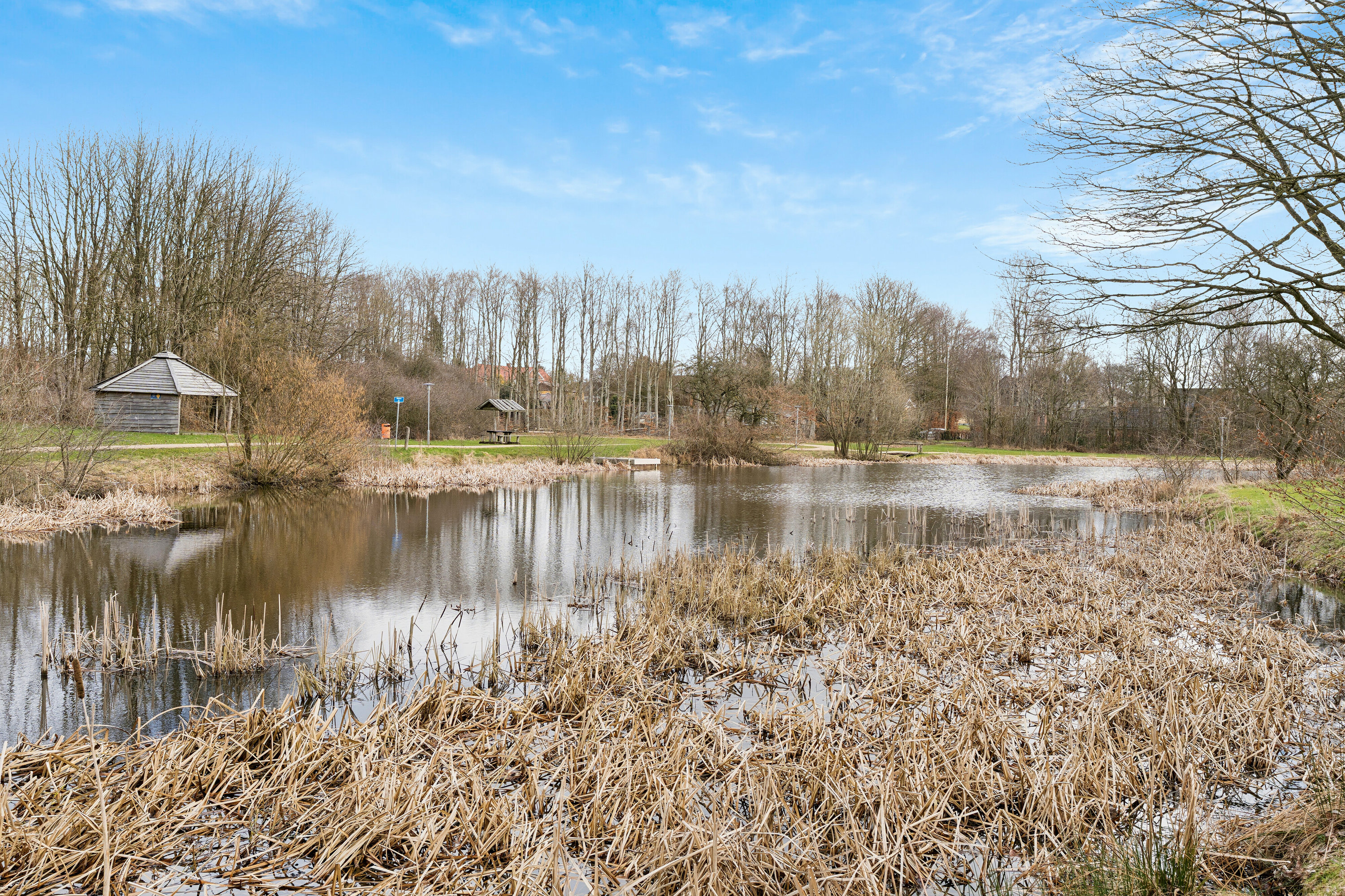 Fremhævet udendørs billede i fuldskærmstilstand. Billede af Højene 1, 7250 Hejnsvig