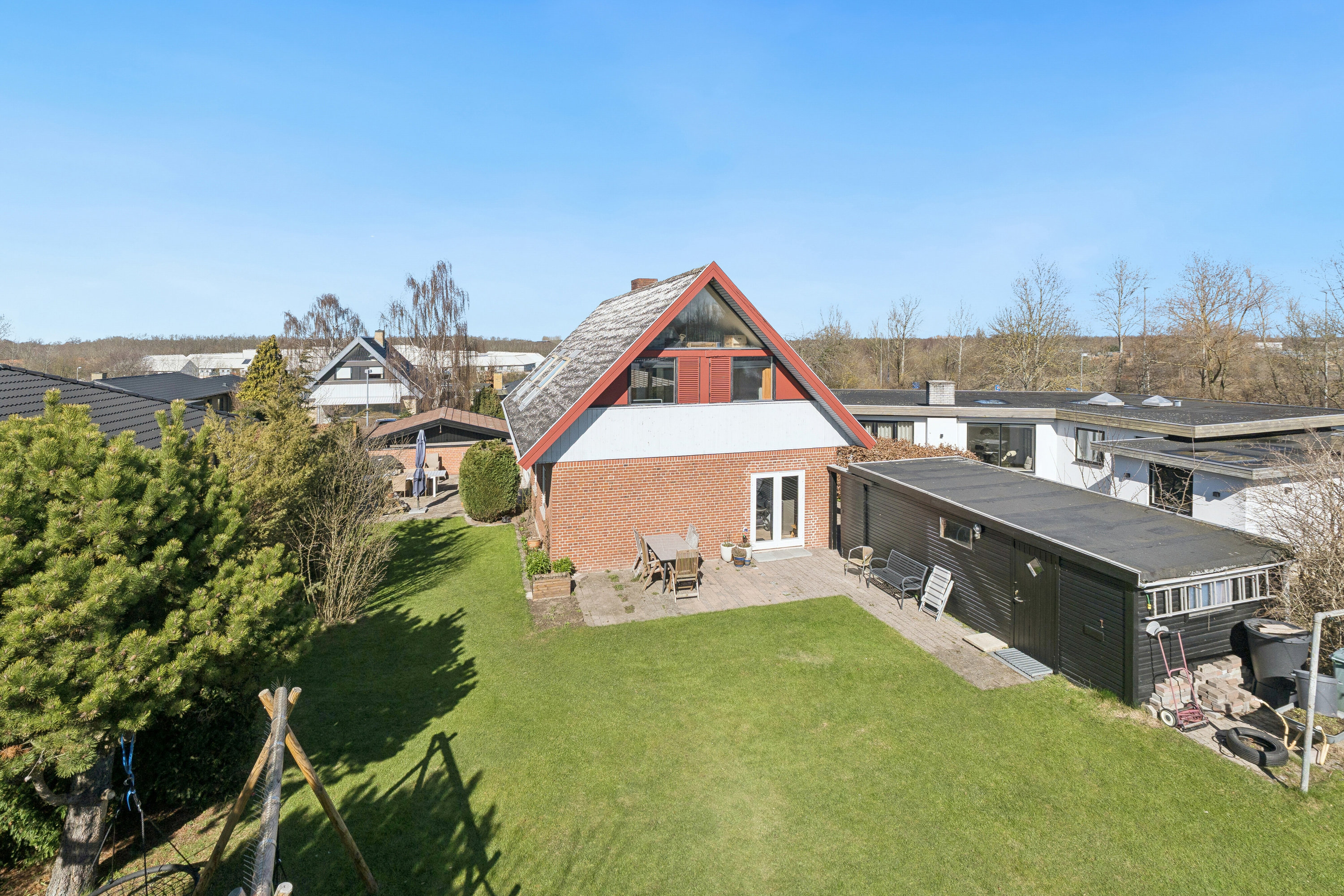 Fremhævet set fra haven billede i fuldskærmstilstand. Billede af Hejrevej 62, 4000 Roskilde