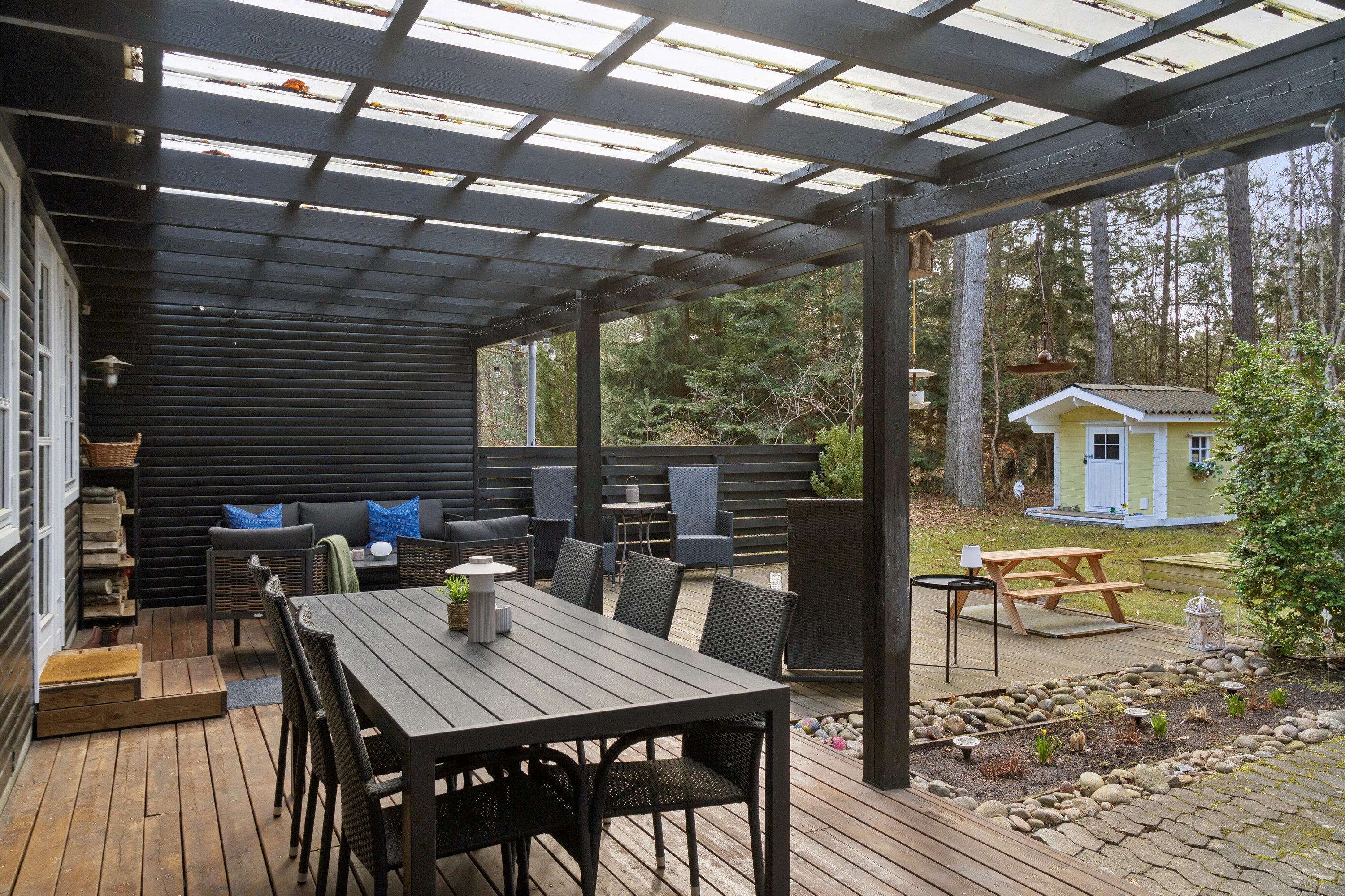 Fremhævet overdækket terrasse billede i fuldskærmstilstand. Billede af Koglevej 9, Ellinge Lyng, 4560 Vig