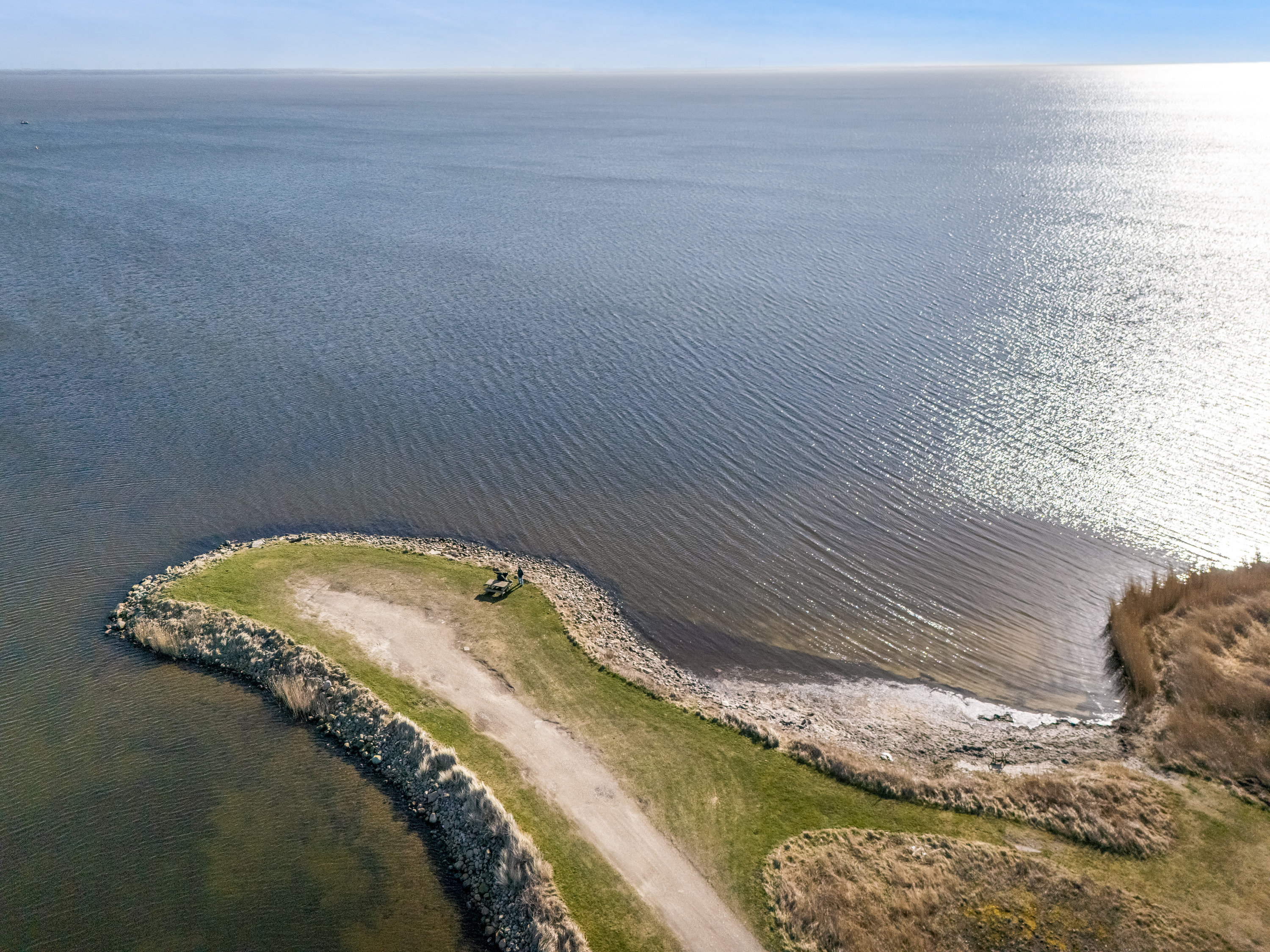 Fremhævet luftfoto billede i fuldskærmstilstand. Billede af Lyngvig Havnevej 40, Nr Lyngvig, 6960 Hvide Sande