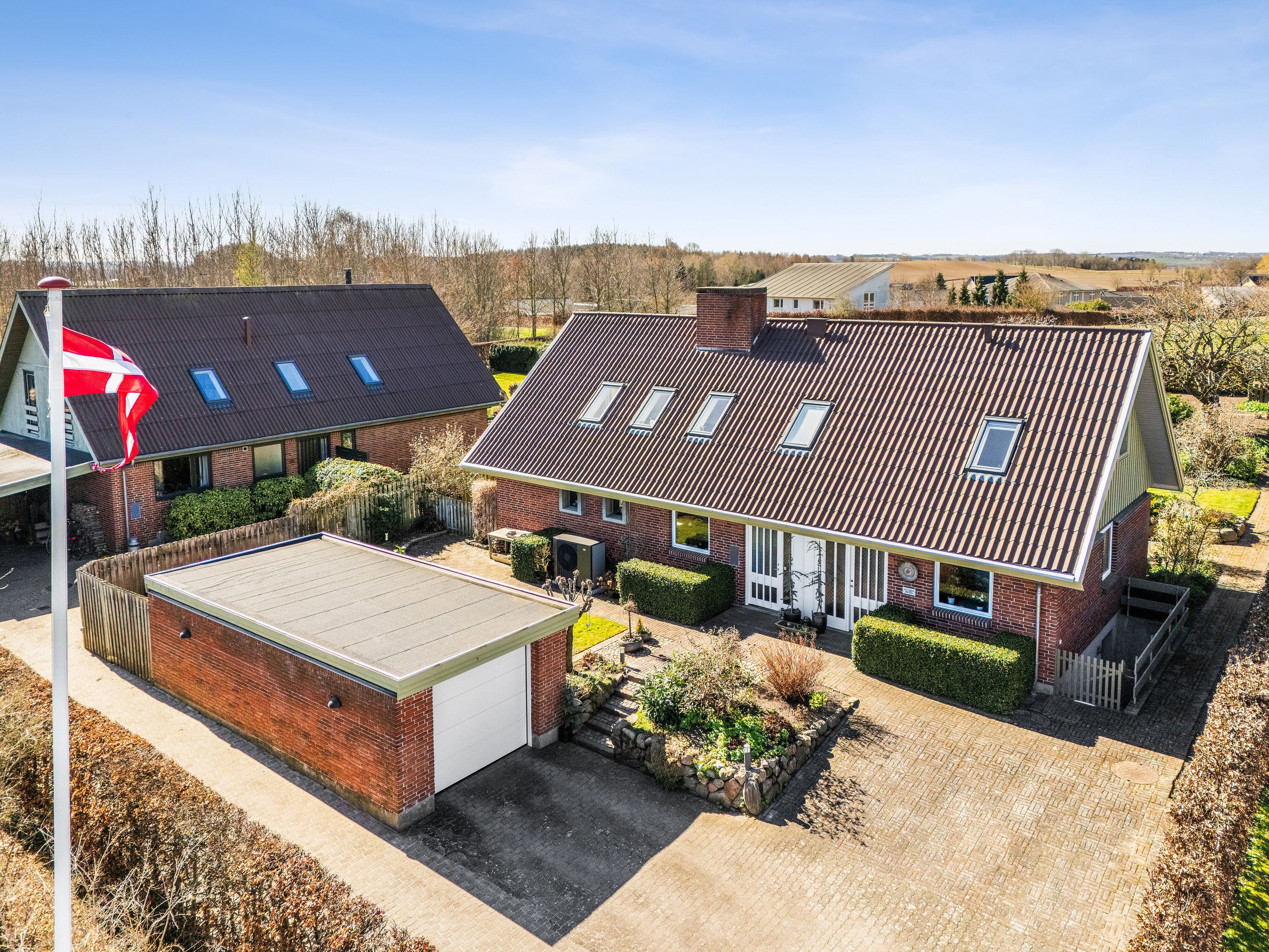 Fremhævet luftfoto billede i fuldskærmstilstand. Billede af Fladehøj 33, 4534 Hørve