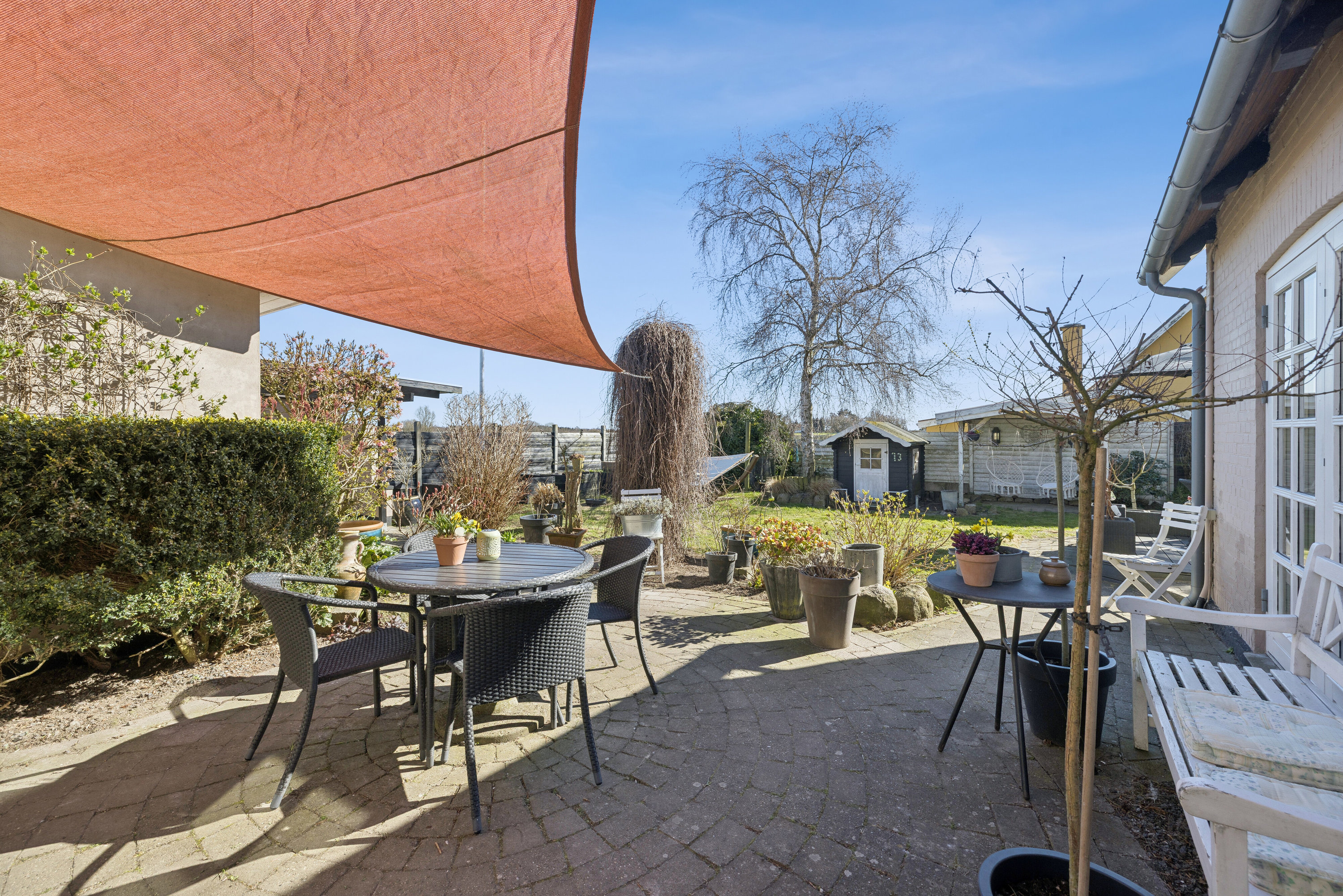 Fremhævet overdækket terrasse billede i fuldskærmstilstand. Billede af Søndre Landevej 27, Henninge, 5900 Rudkøbing