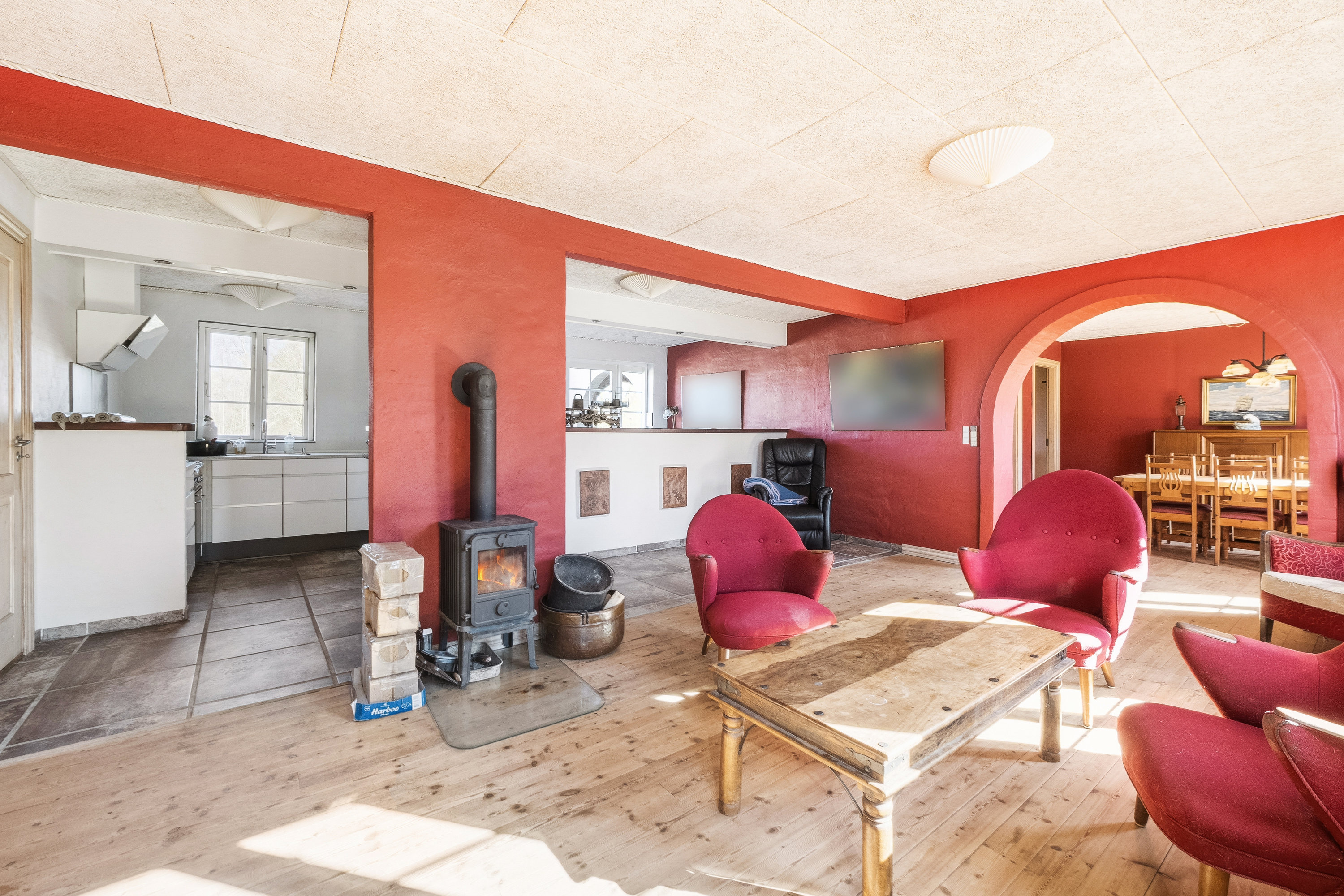 Fremhævet stue billede i fuldskærmstilstand. Billede af Brårupvej 137, 7800 Skive