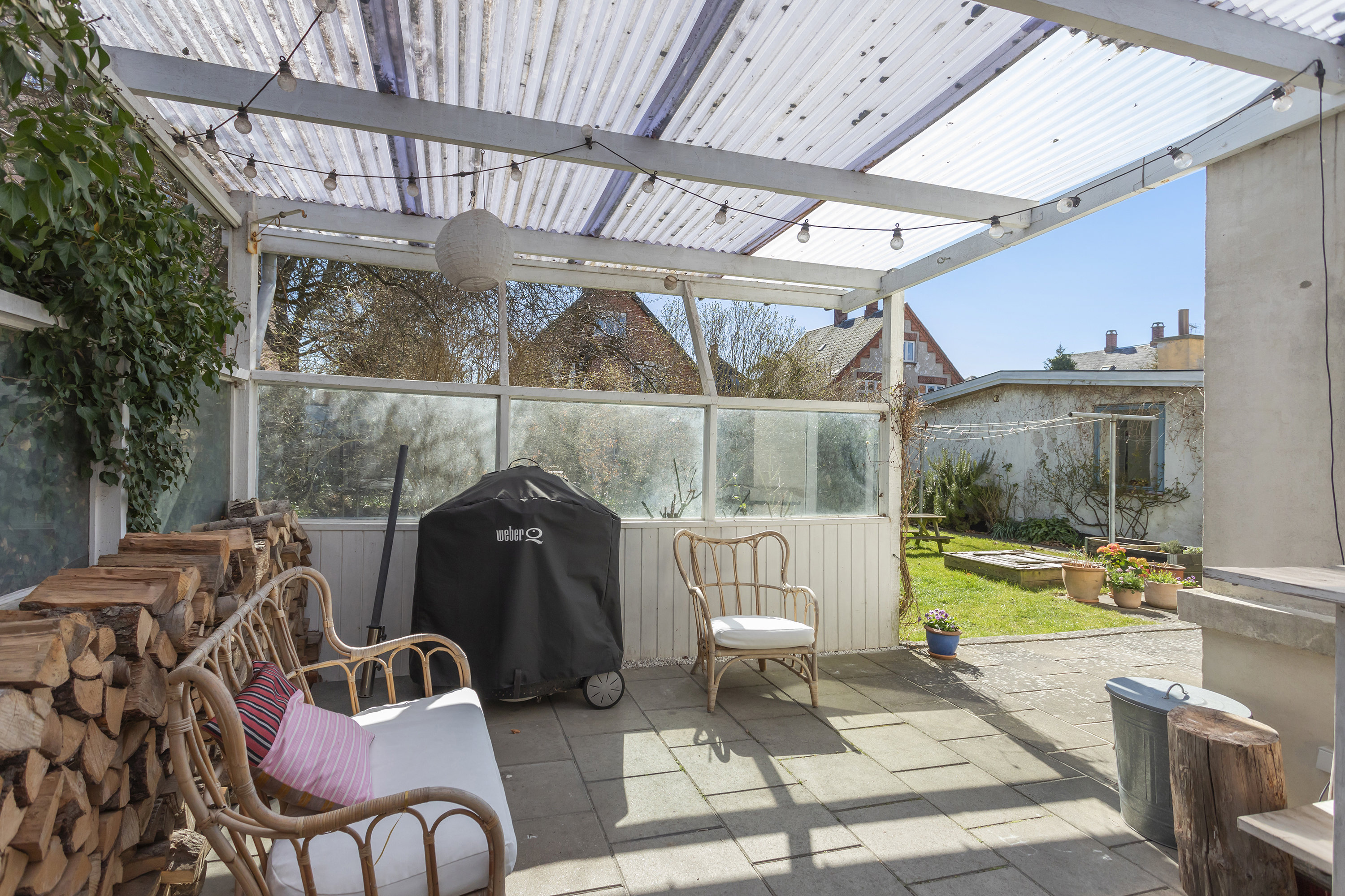 Fremhævet overdækket terrasse billede i fuldskærmstilstand. Billede af Thingvalla Allé 3, st.., 2300 København S