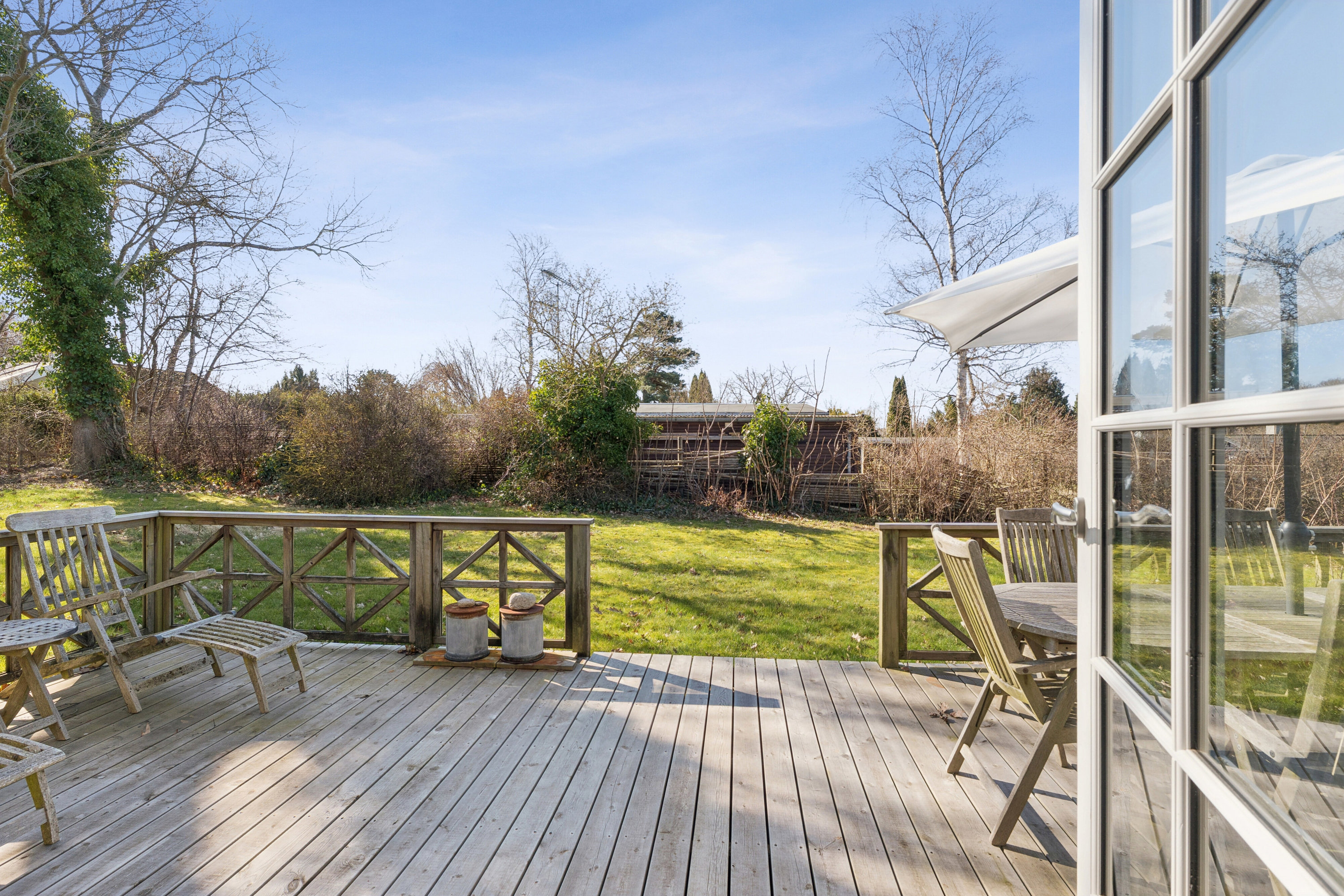 Fremhævet terrasse billede i fuldskærmstilstand. Billede af Spurvevej 21, 3100 Hornbæk