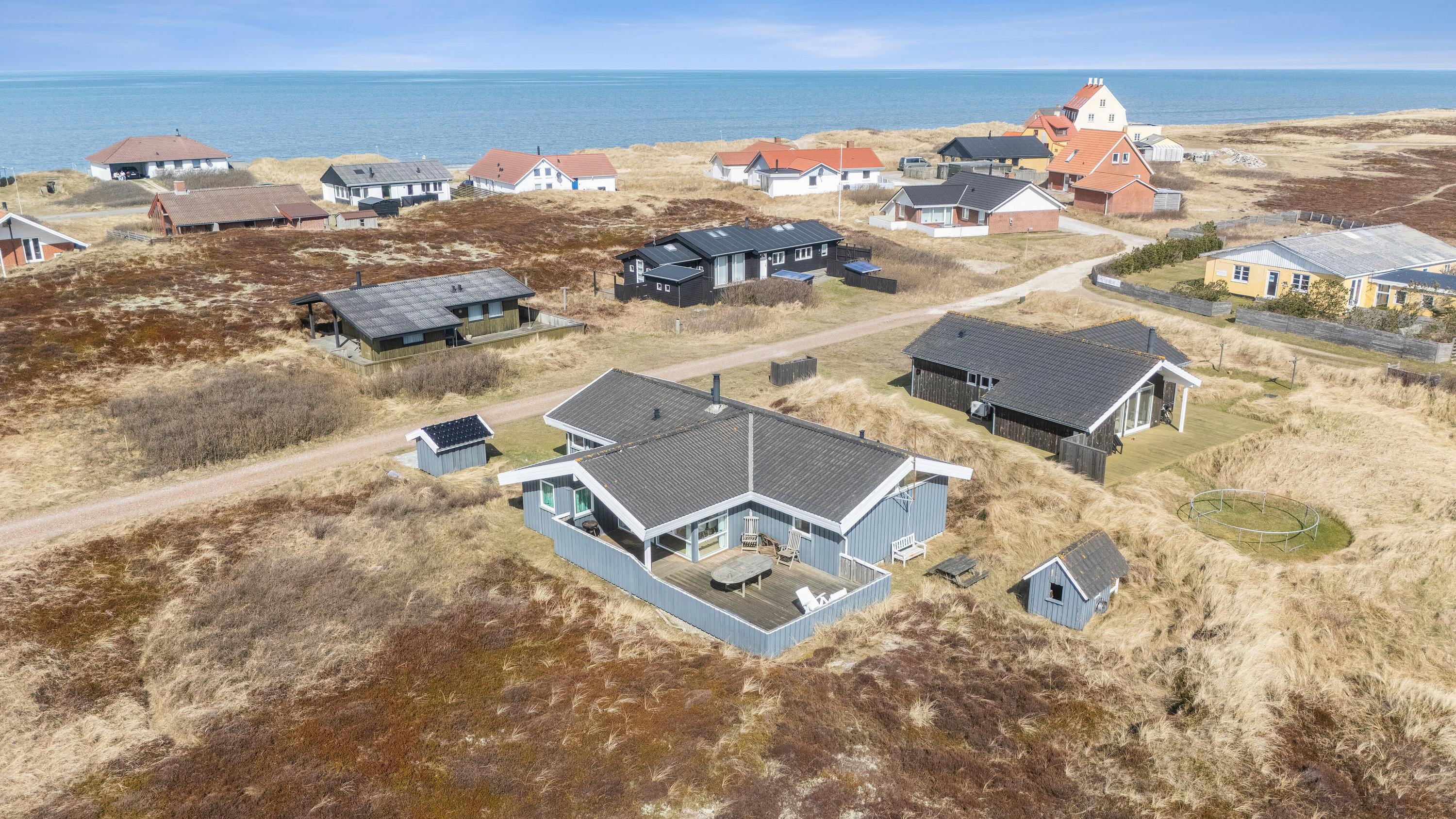 Fremhævet luftfoto billede i fuldskærmstilstand. Billede af Krinkelkrogen 14, Lild Strand, 7741 Frøstrup