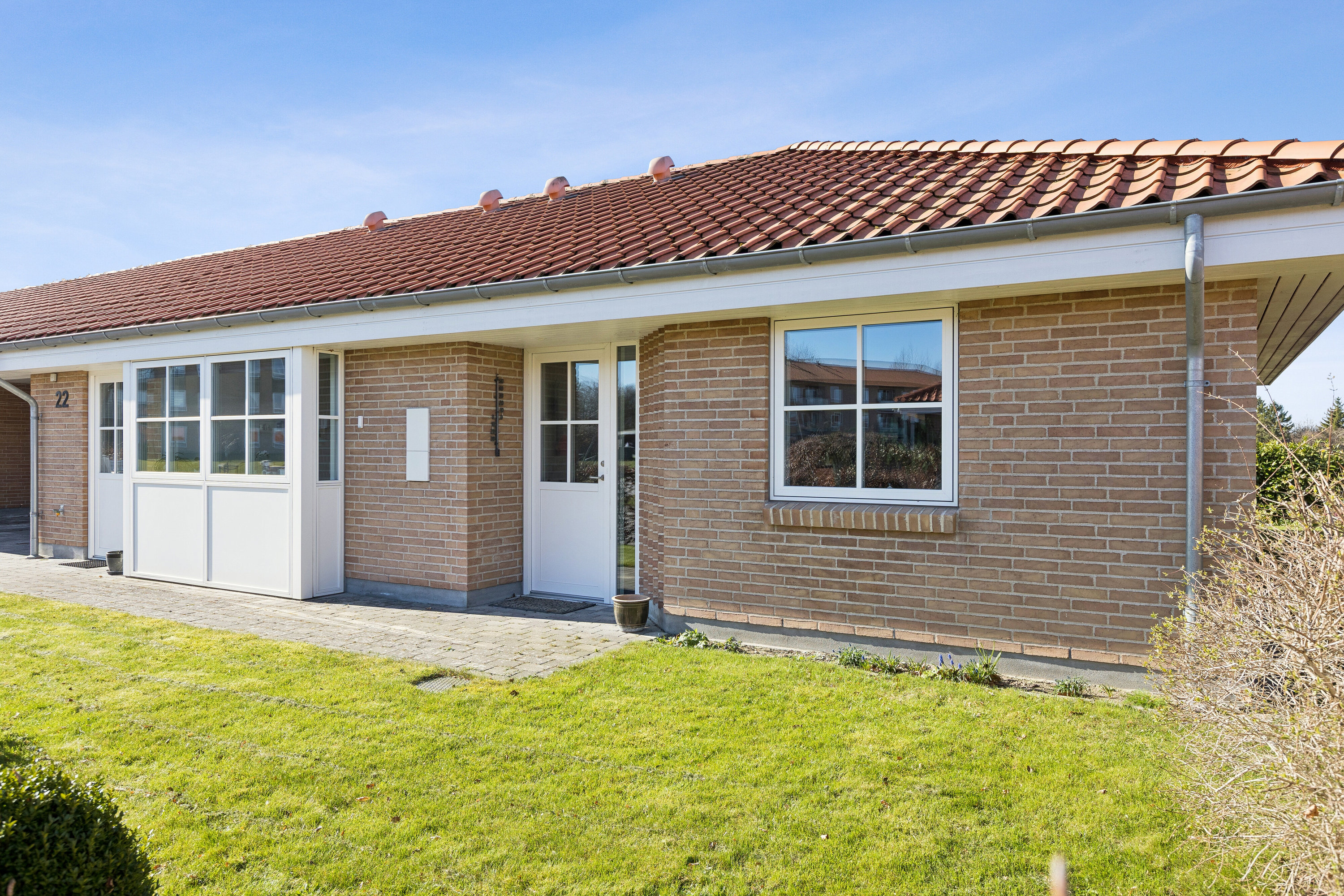 Fremhævet set fra haven billede i fuldskærmstilstand. Billede af Jens Martin Knudsens Vej 22, 4690 Haslev