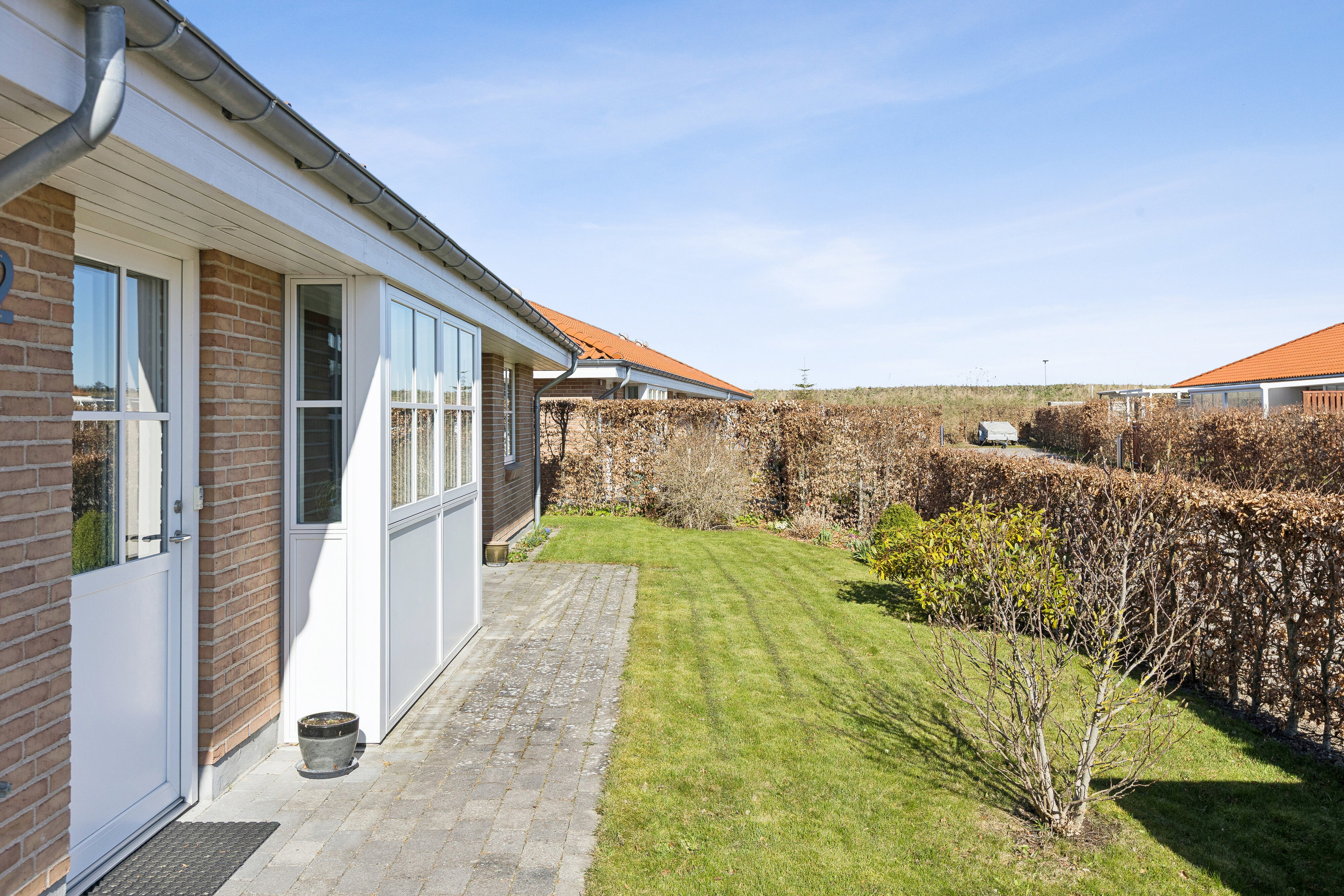 Fremhævet set fra haven billede i fuldskærmstilstand. Billede af Jens Martin Knudsens Vej 22, 4690 Haslev