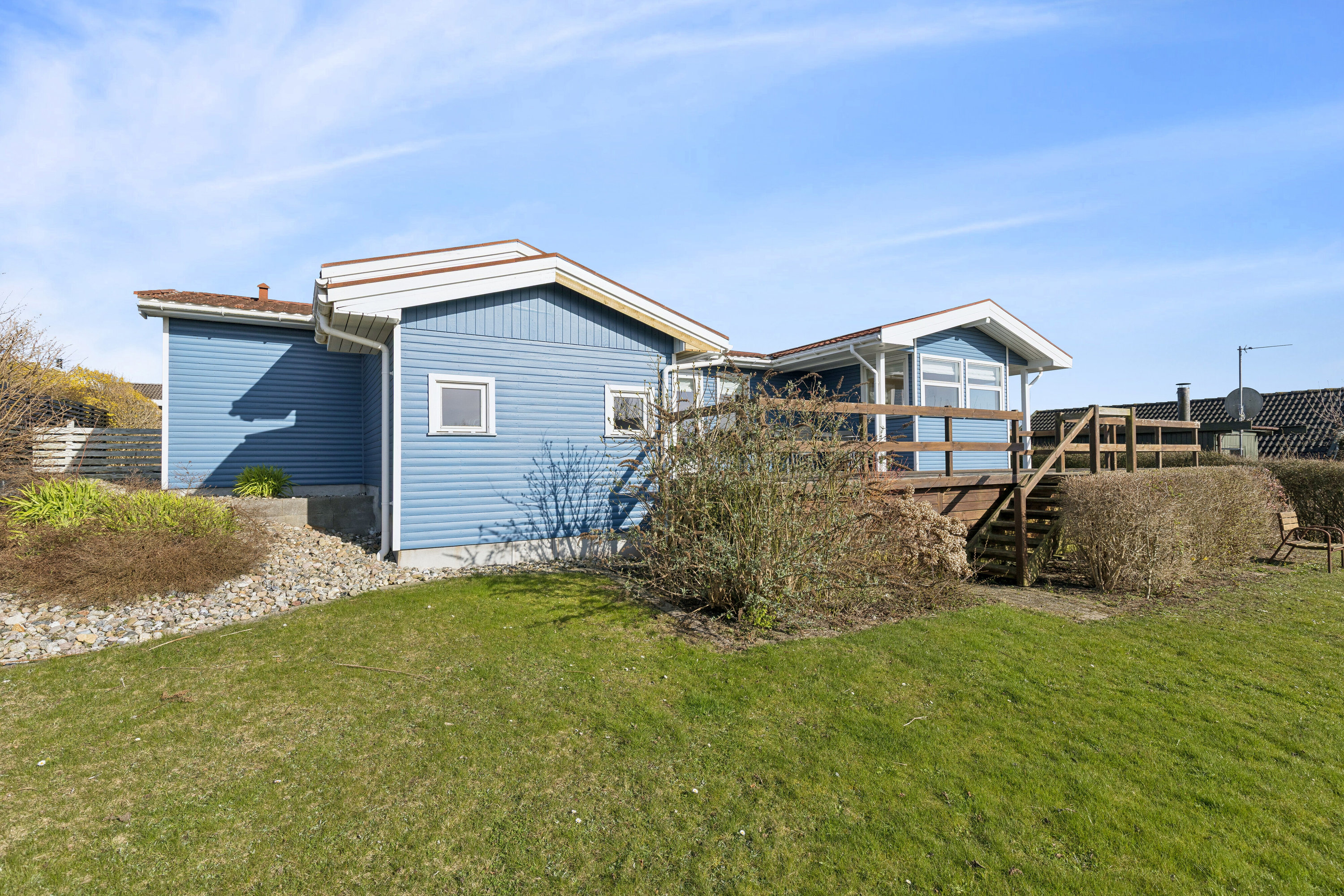 Fremhævet set fra haven billede i fuldskærmstilstand. Billede af Østersvej 5, Bildsø, 4200 Slagelse