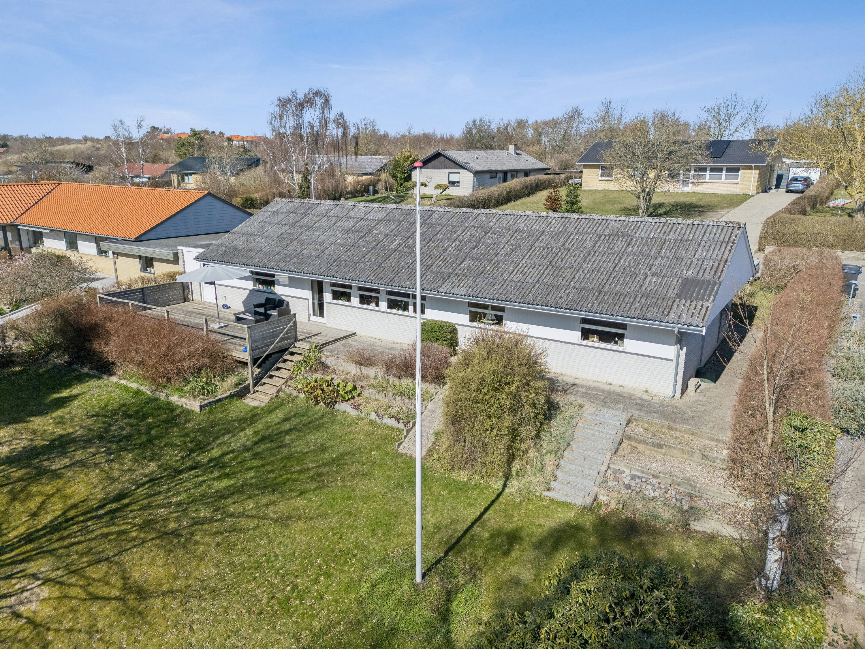 Fremhævet luftfoto billede i fuldskærmstilstand. Billede af Poppelbakken 21, 4400 Kalundborg