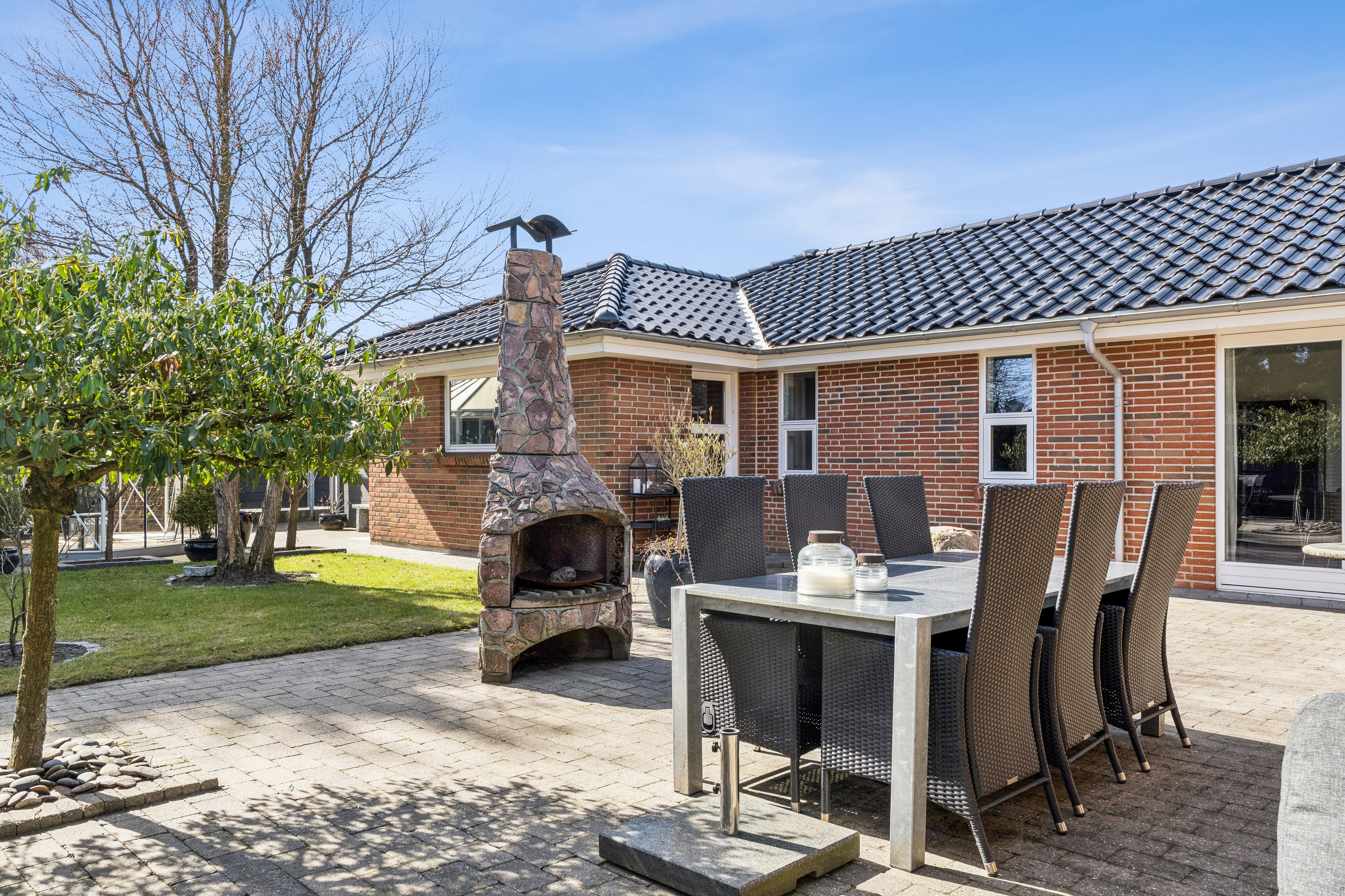 Fremhævet terrasse billede i fuldskærmstilstand. Billede af Grønningen 22, Smedeby, 6340 Kruså