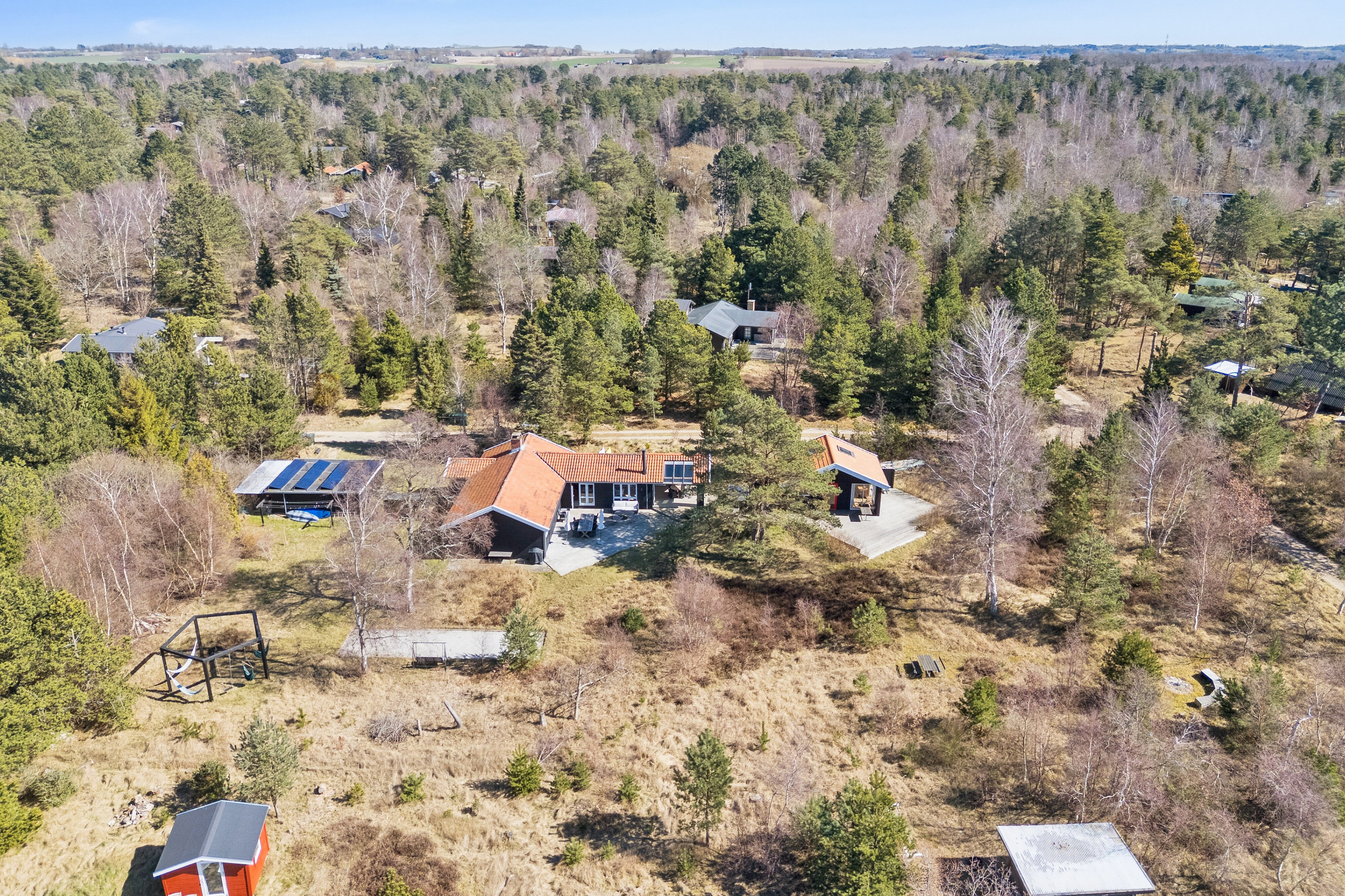 Fremhævet luftfoto billede i fuldskærmstilstand. Billede af Hejrevang 1, Tengslemrk L, 4573 Højby