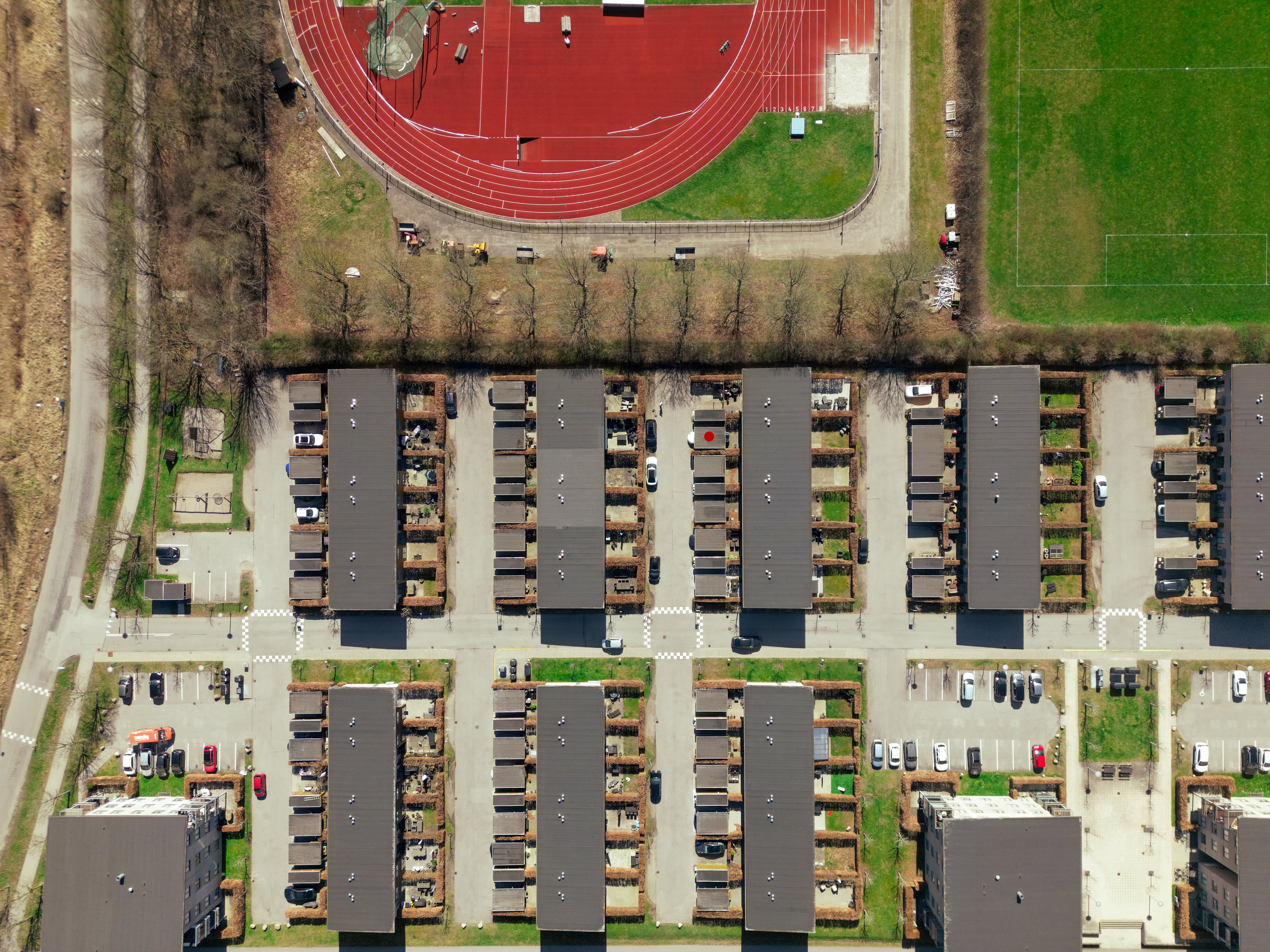 Fremhævet luftfoto billede i fuldskærmstilstand. Billede af Marbæk Park 35, 2750 Ballerup