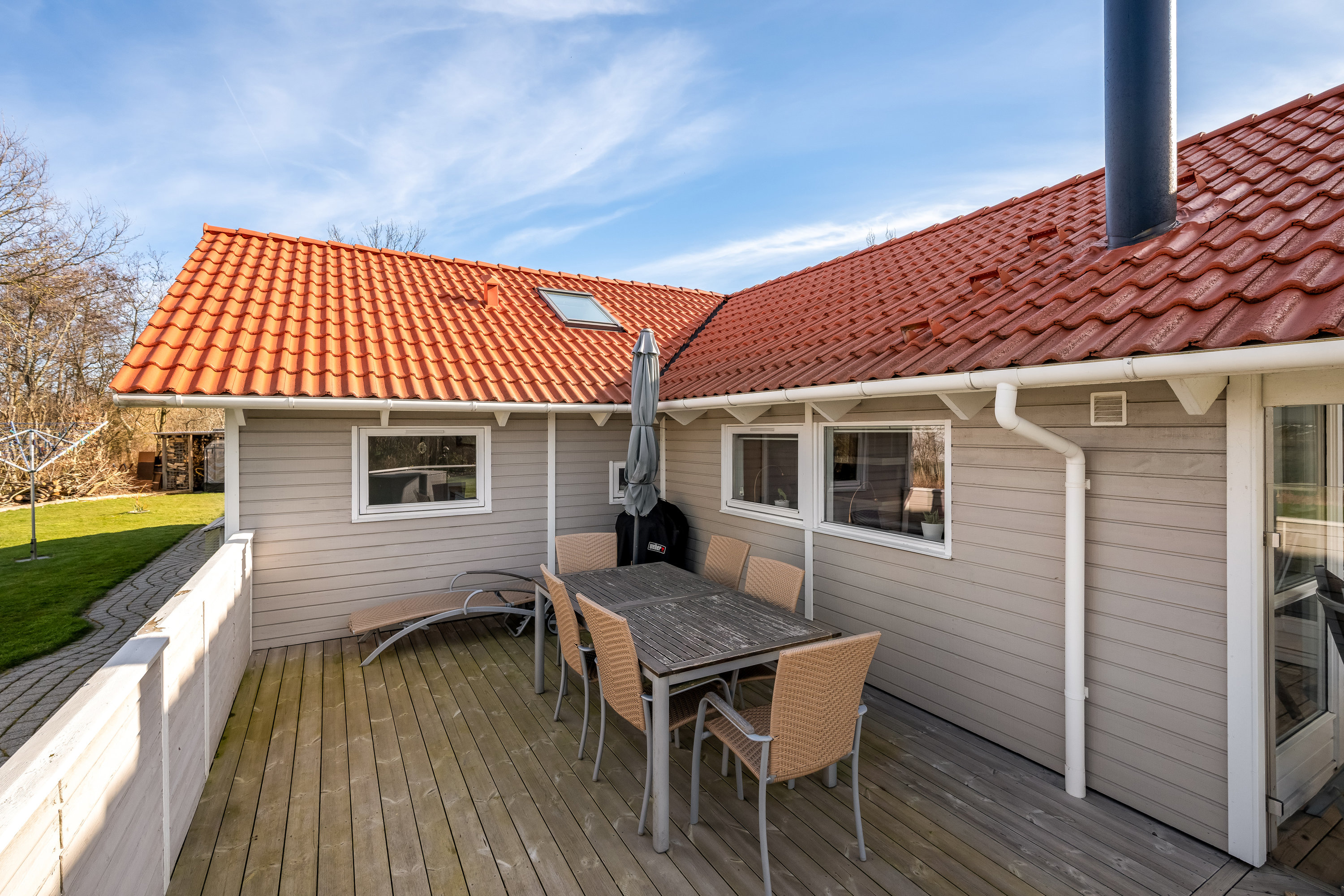 Fremhævet terrasse billede i fuldskærmstilstand. Billede af Vibevænget 14, Bork Havn, 6893 Hemmet