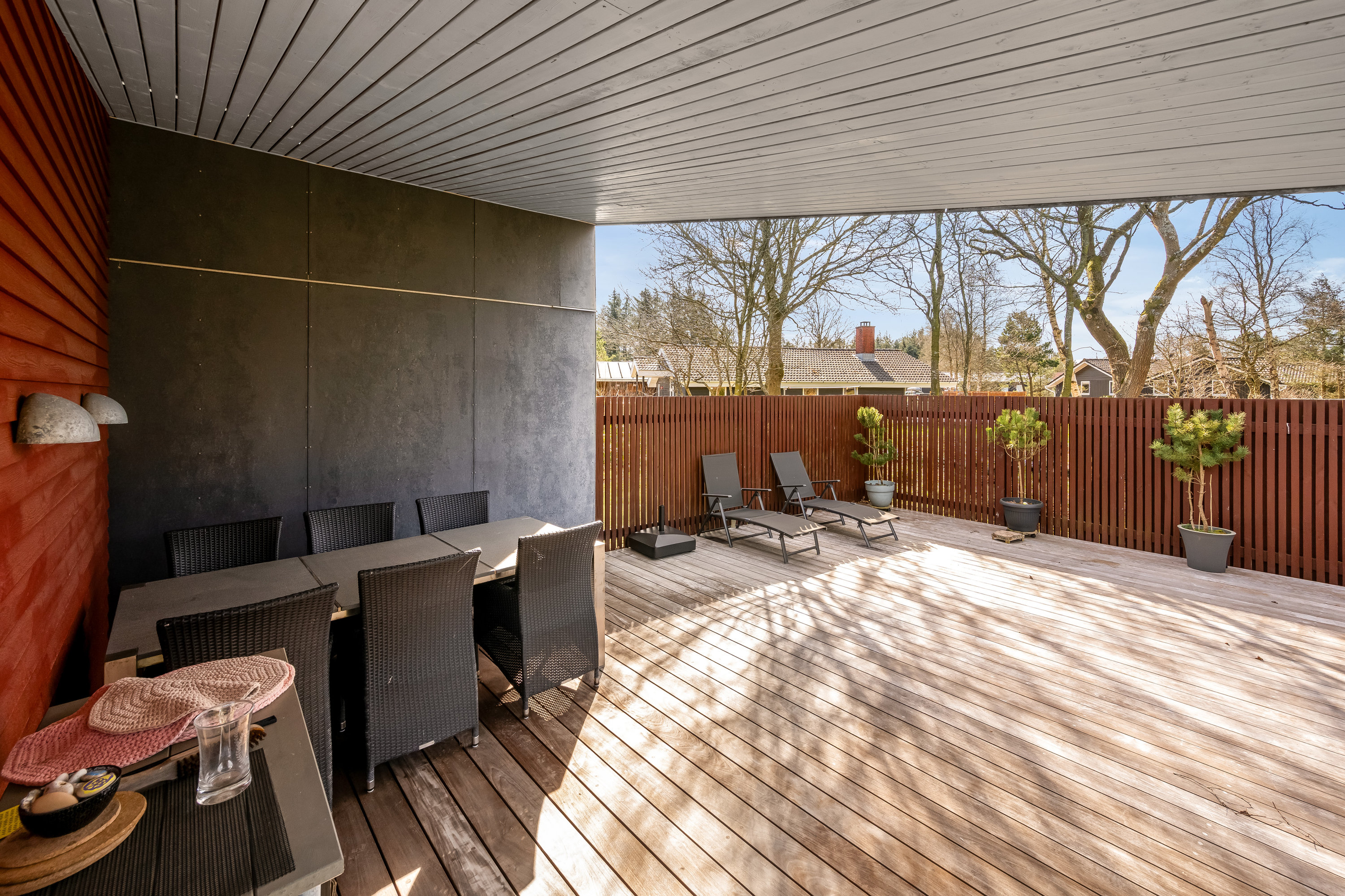 Fremhævet overdækket terrasse billede i fuldskærmstilstand. Billede af Vestervang 29, Lønne, 6830 Nørre Nebel