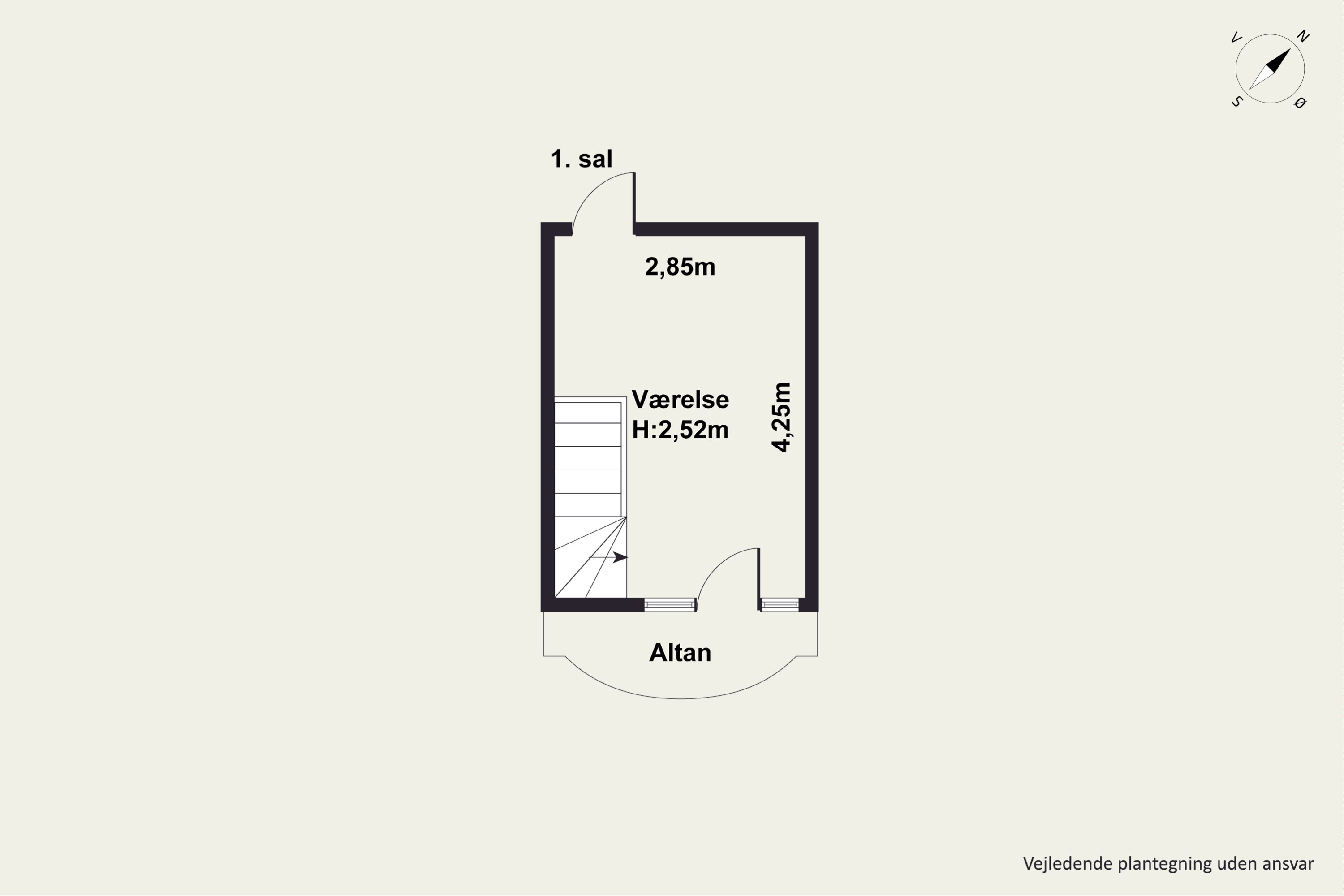 Plantegninger billede af Prinsensgade 27, 2. th., 9000 Aalborg